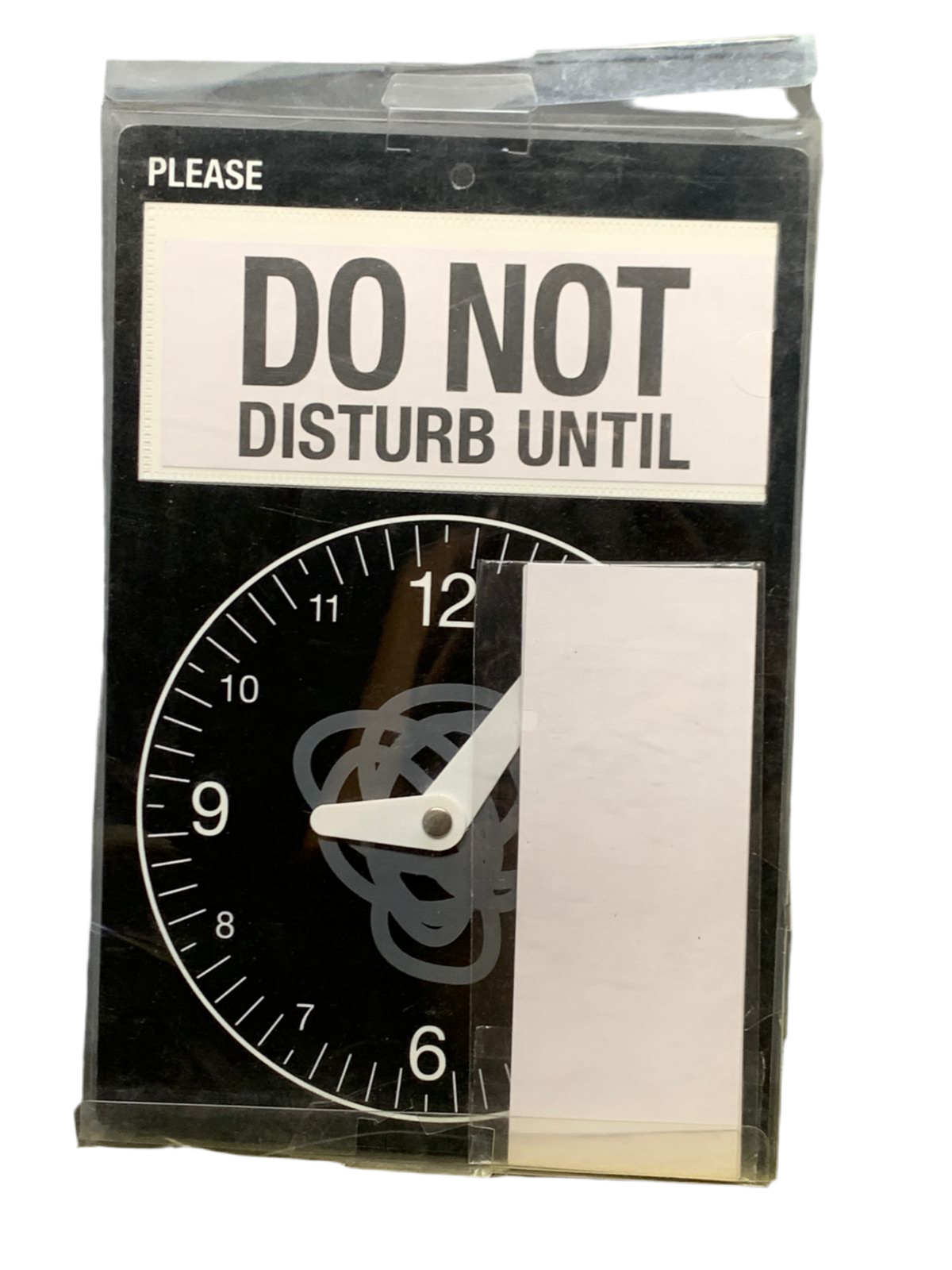 Do Not Disturb Until" Clock Sign