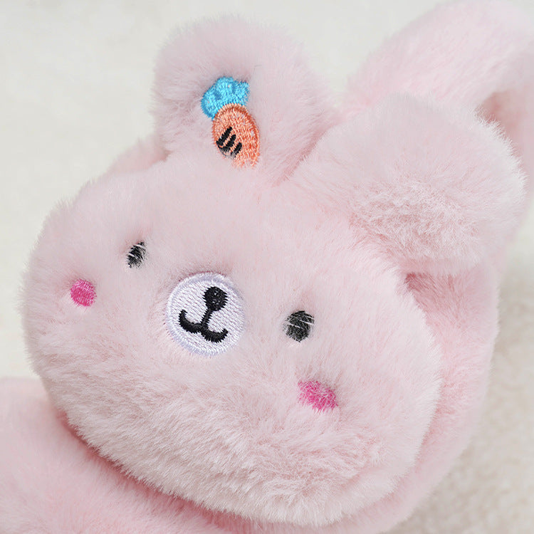 Adorable Pink Bunny Plush Earmuffs