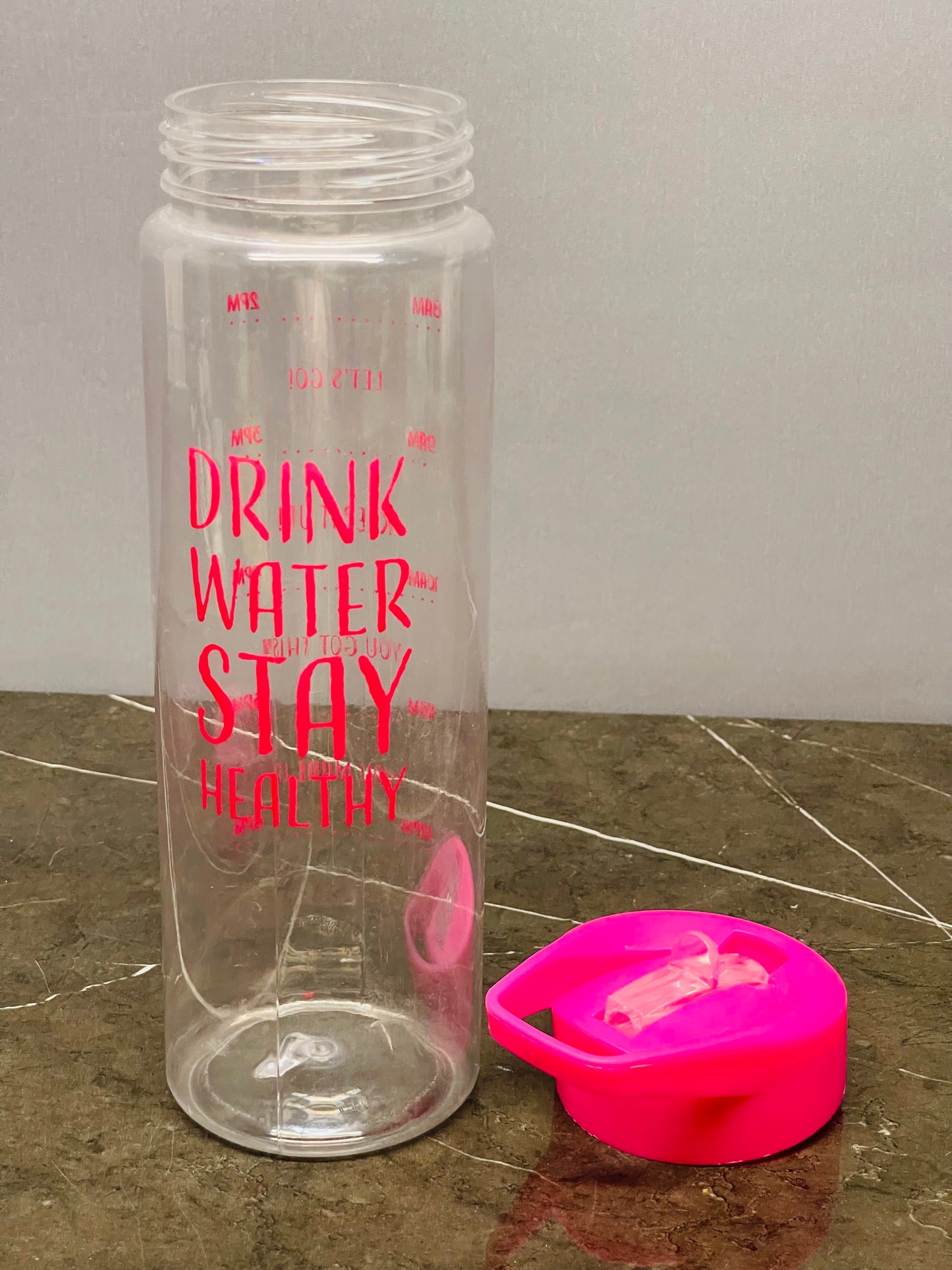 Drinking Bottle With Straw Pink Drink Water Stay Healthy