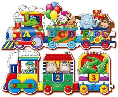 Puzzle Doubles! Giant ABC & 123 Trains.