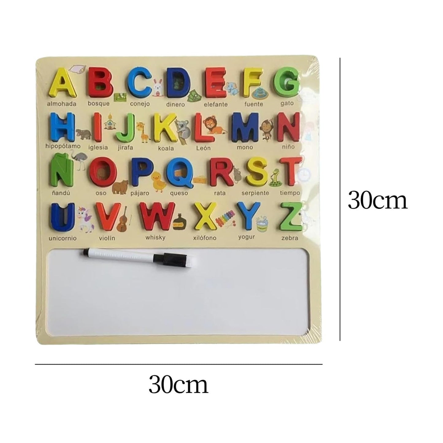 Fashion My Day Wooden Alphabet Puzzles Board