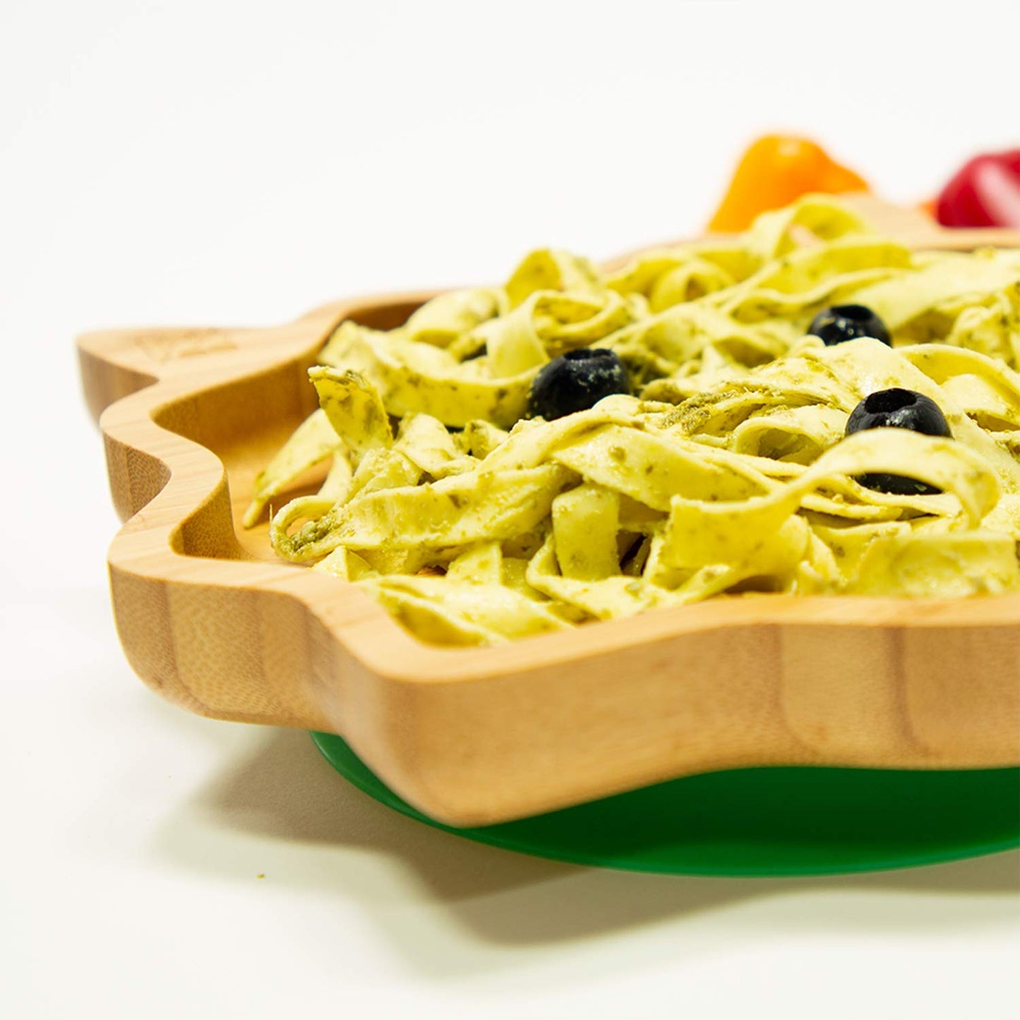 Baby Toddler Bamboo Dinosaur Plate with Silicone Suction