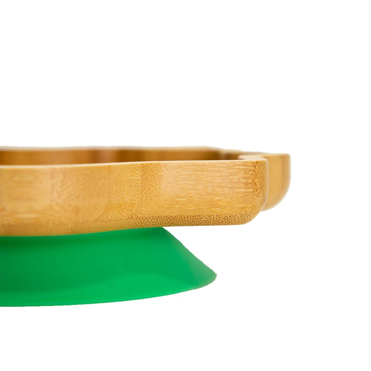 Baby Toddler Bamboo Dinosaur Plate with Silicone Suction