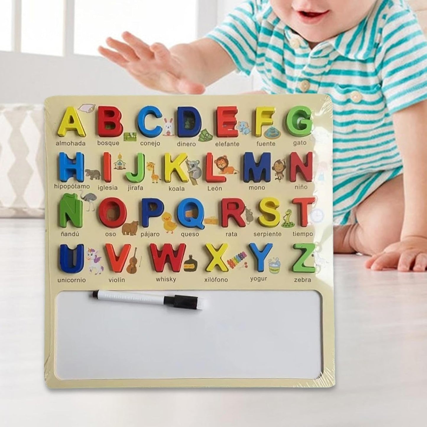 Fashion My Day Wooden Alphabet Puzzles Board