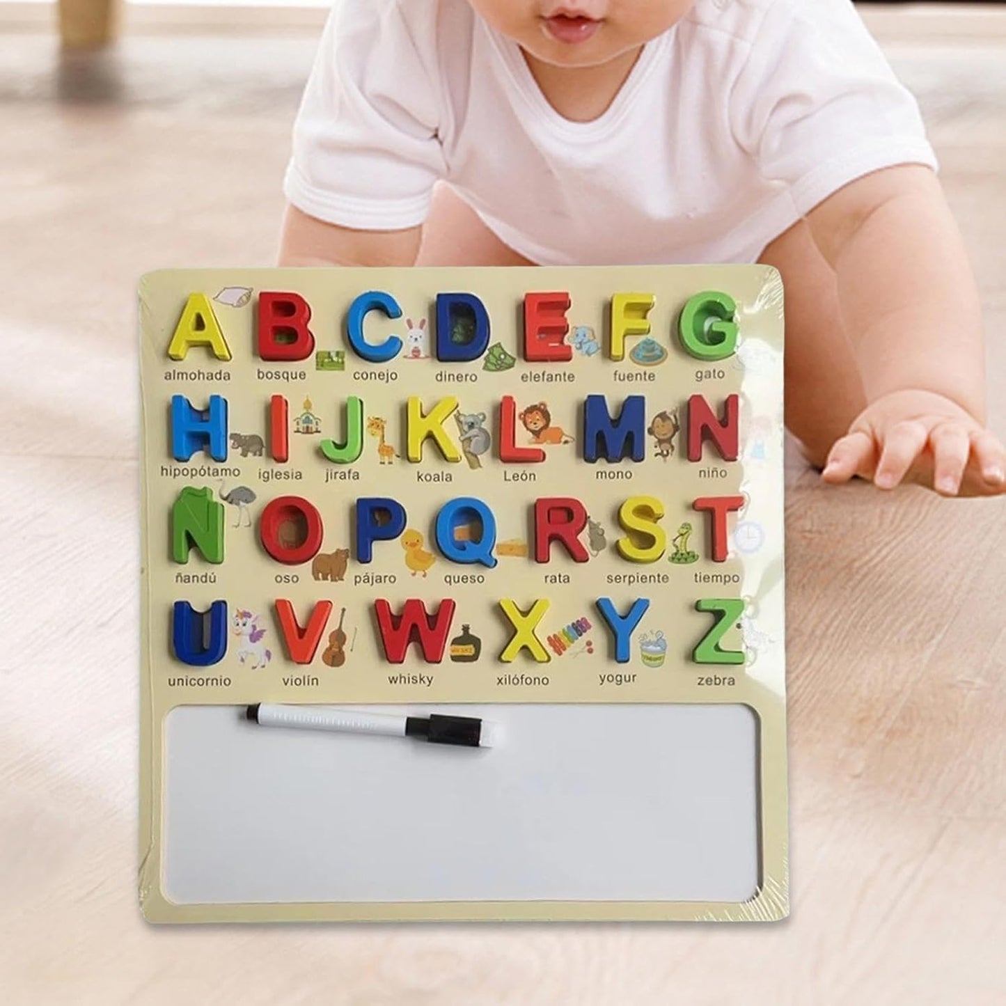 Fashion My Day Wooden Alphabet Puzzles Board