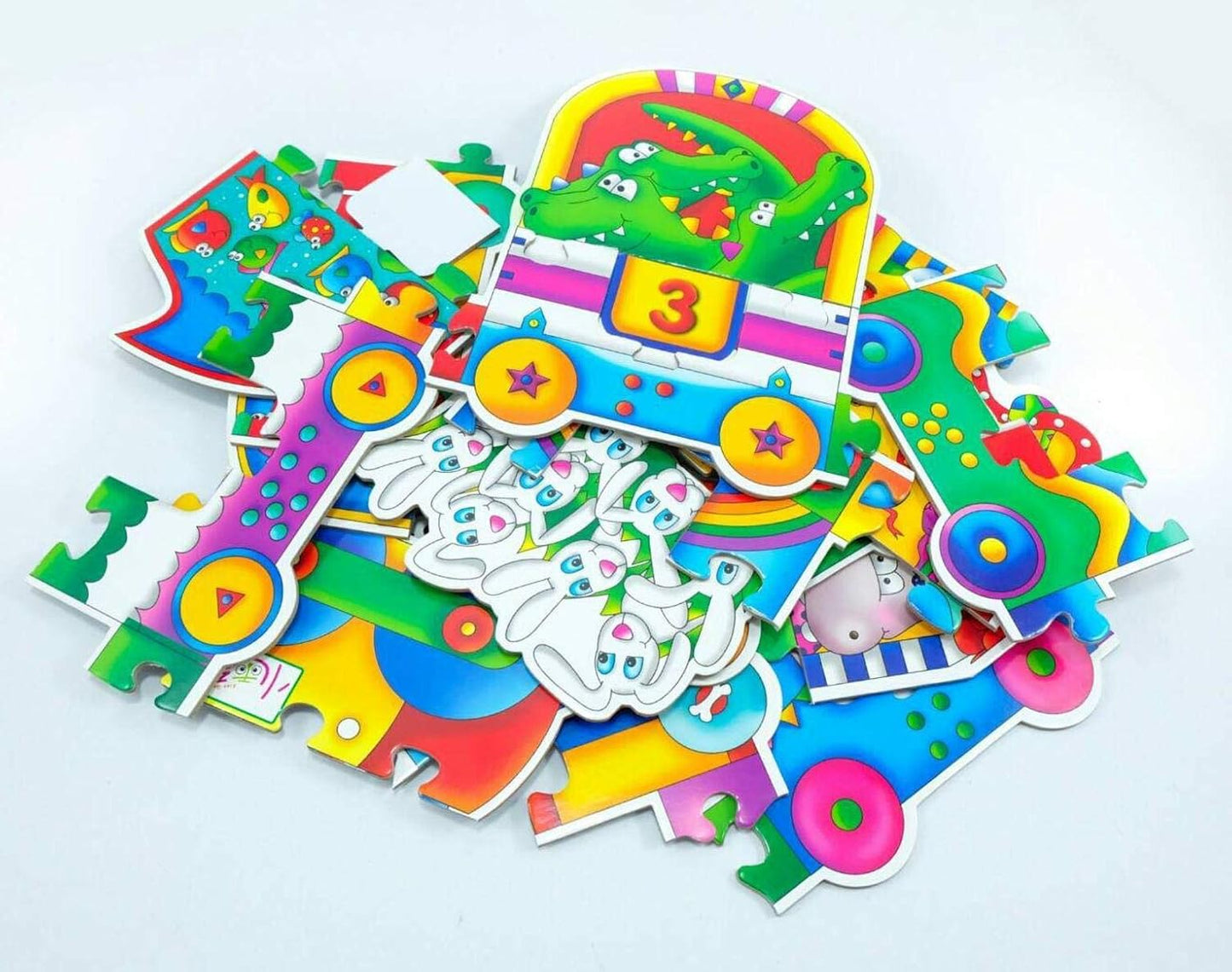 Puzzle Doubles! Giant ABC & 123 Trains.