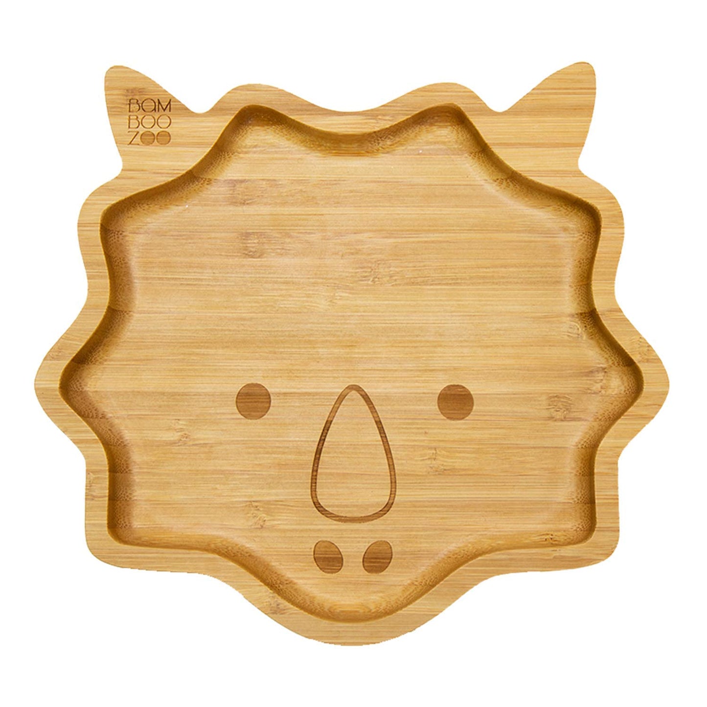 Baby Toddler Bamboo Dinosaur Plate with Silicone Suction