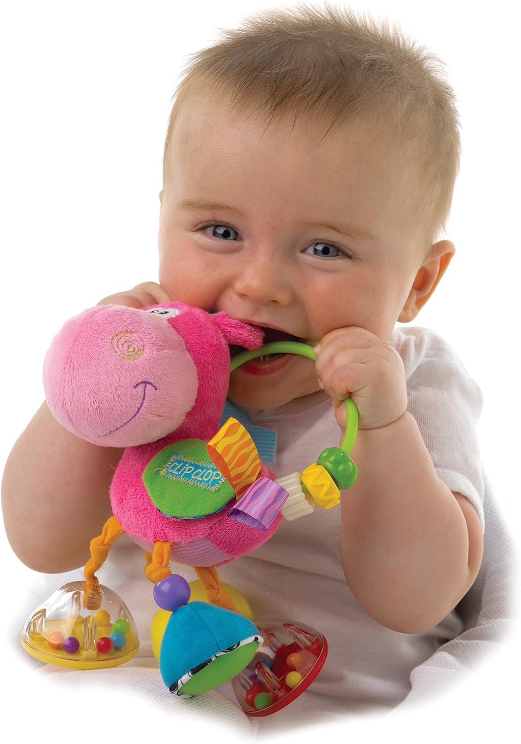 Playgro Clopette Activity Rattle Toy, Pink.
