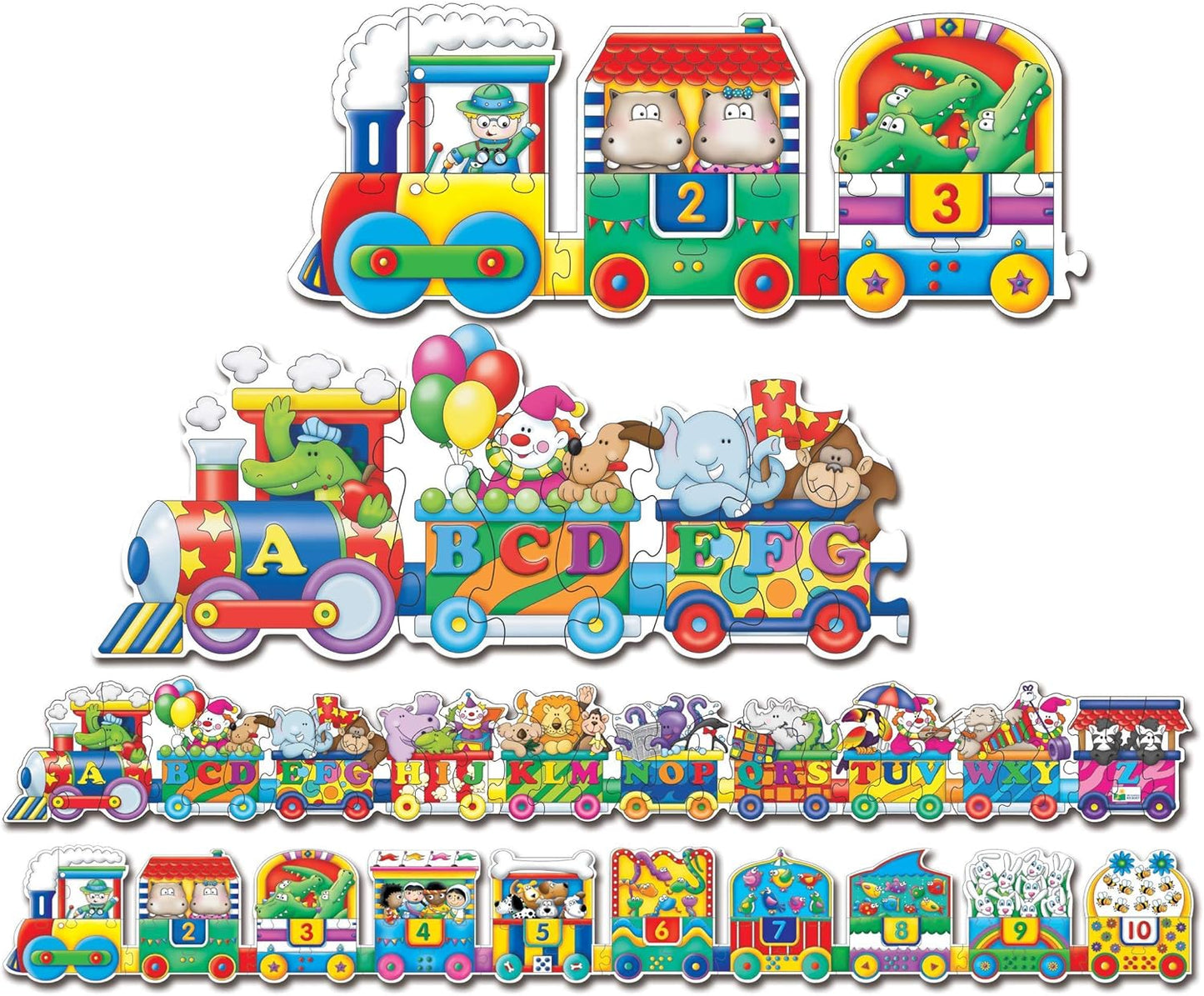 Puzzle Doubles! Giant ABC & 123 Trains.
