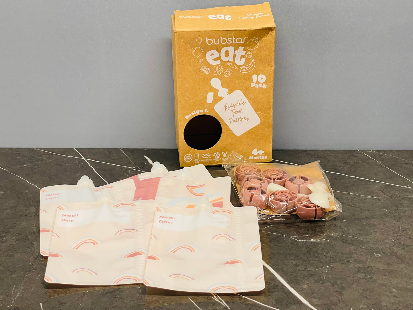 Bubstar Eat Reusable Food Pouches (5 pouches available)