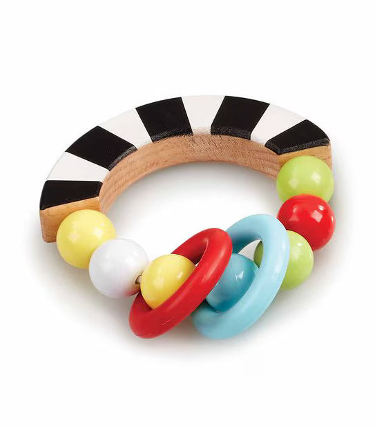 Early Learning Centre Wooden Bead Rattle. (9/10 condition)