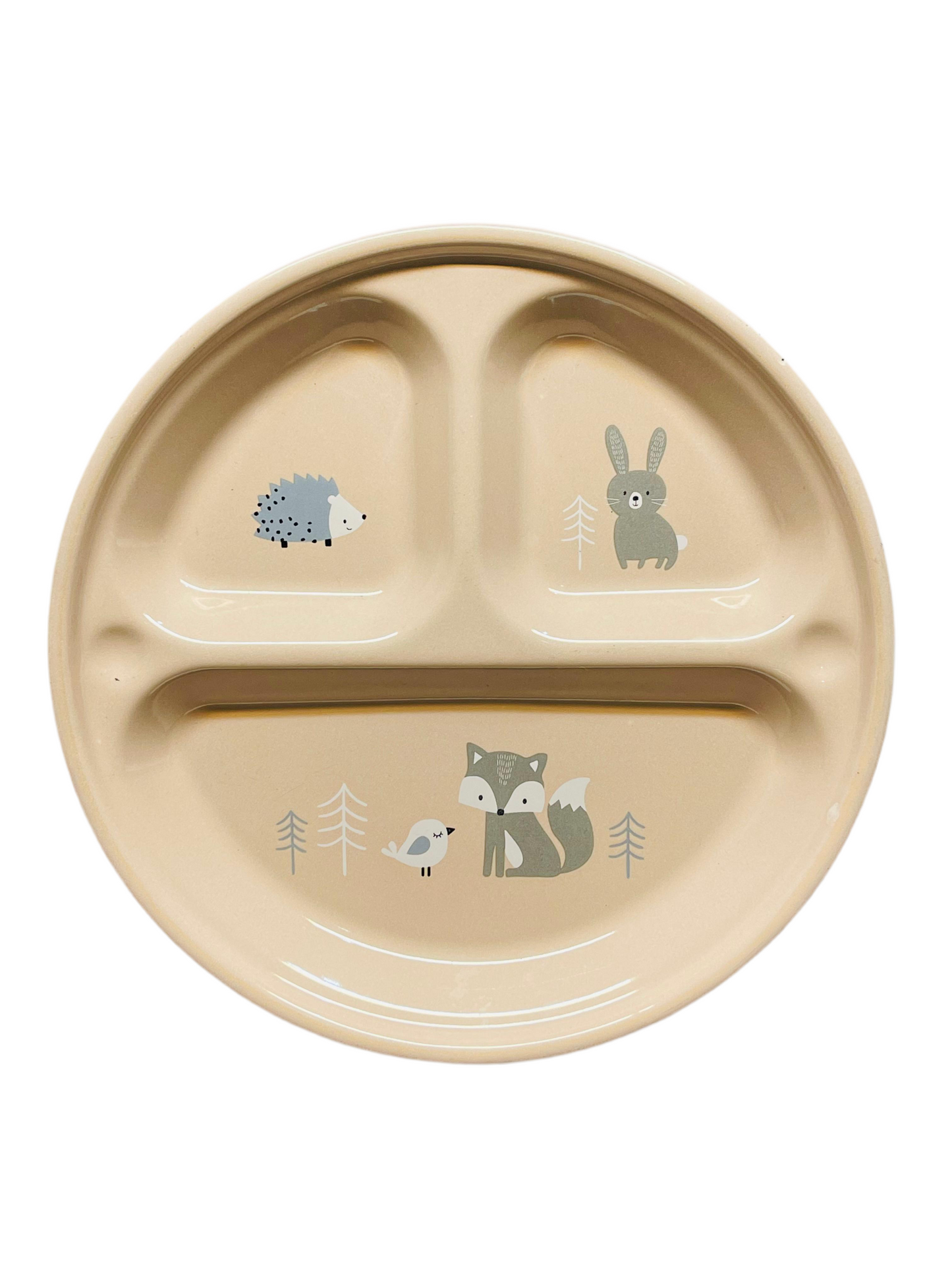 Metallic Kids' Plate with Woodland Animals, metal