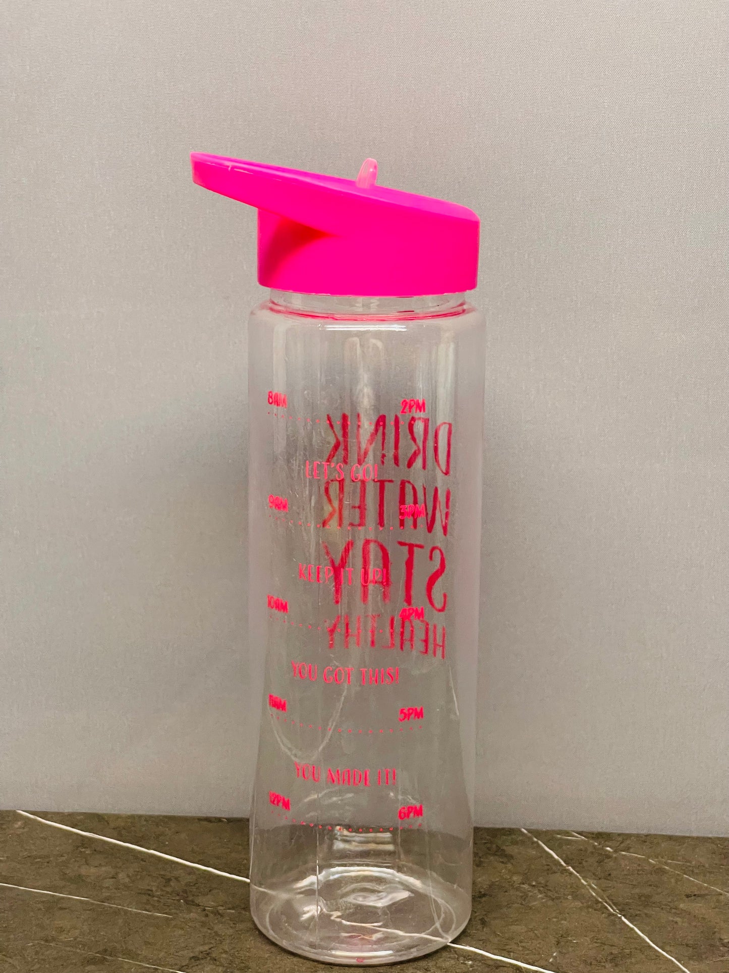 Drinking Bottle With Straw Pink Drink Water Stay Healthy