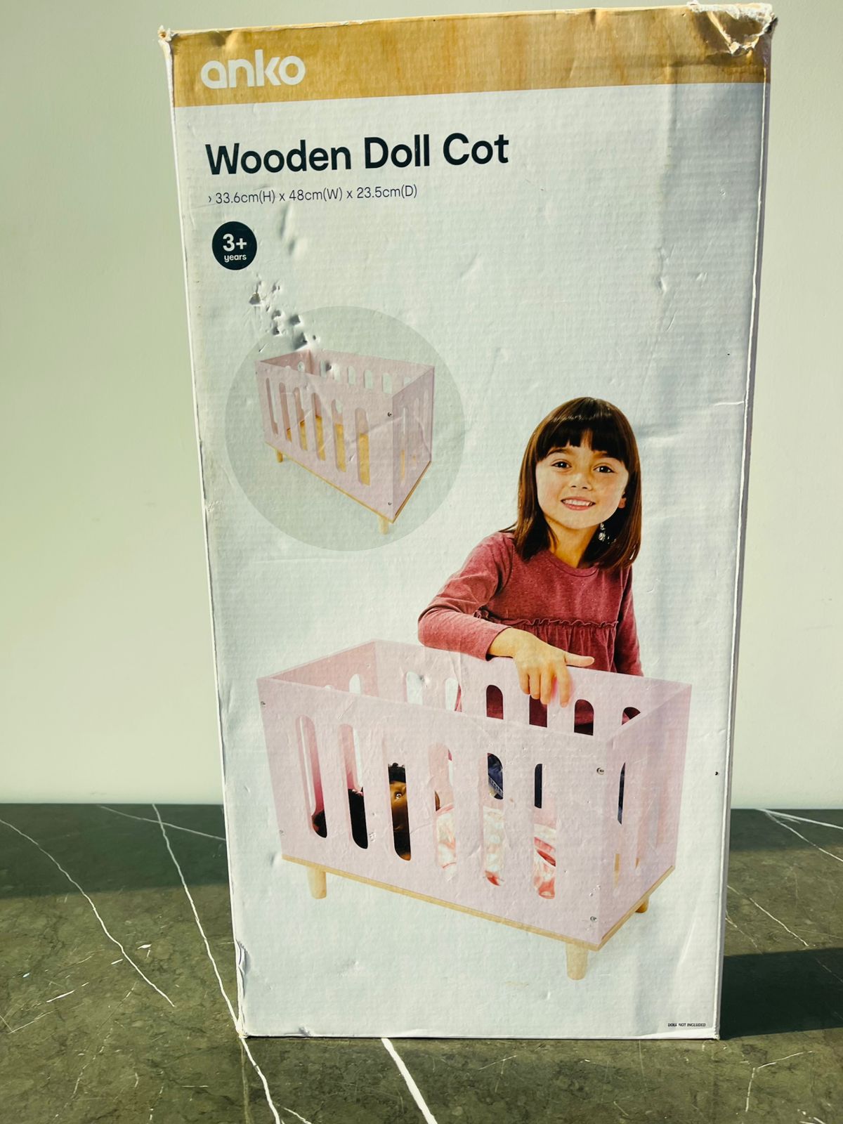 Anko Wooden Doll Cot (New) (Rs 650 advance) SKU:BXL-804