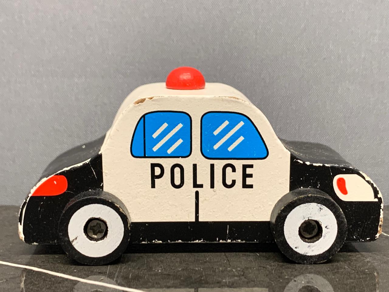 Wooden Police Car Toy