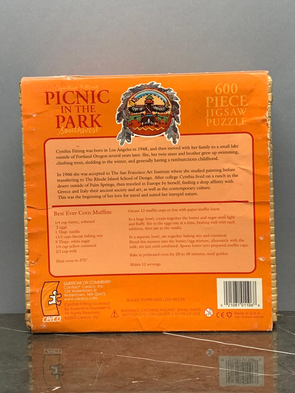 "Picnic in the Park" 600-Piece Jigsaw Puzzle