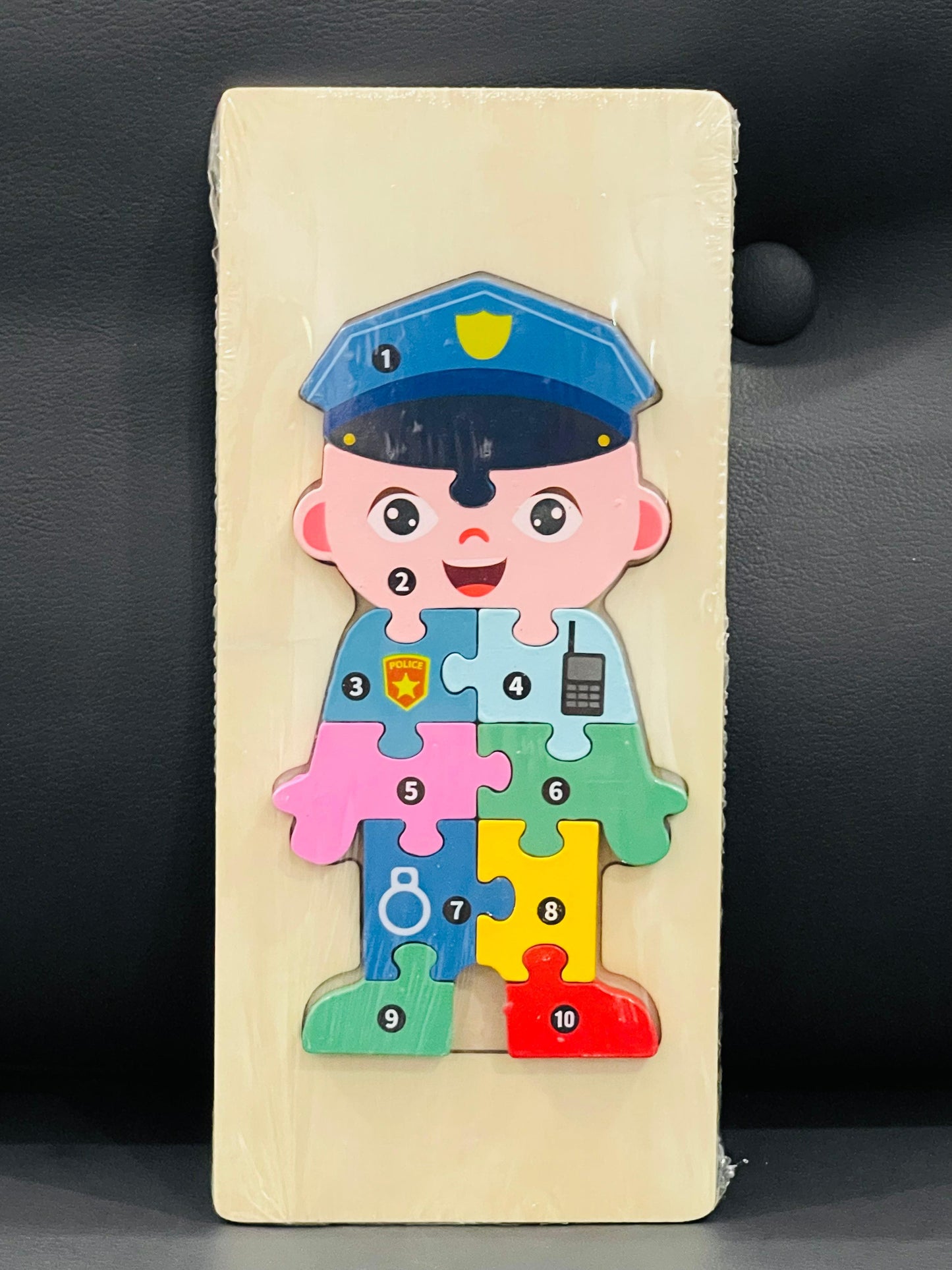 WOODEN PEG POLICE MAN PUZZLE