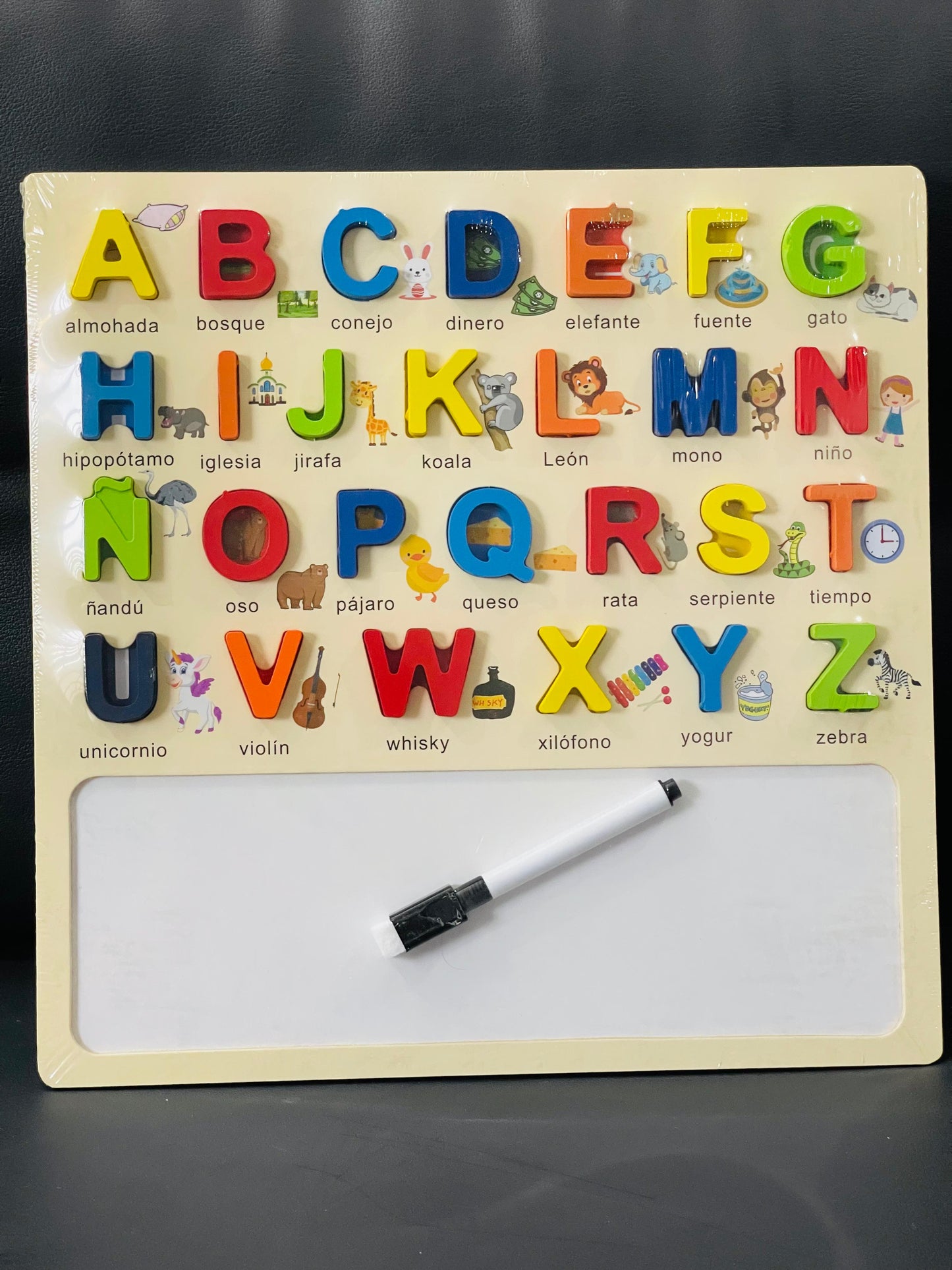Fashion My Day Wooden Alphabet Puzzles Board