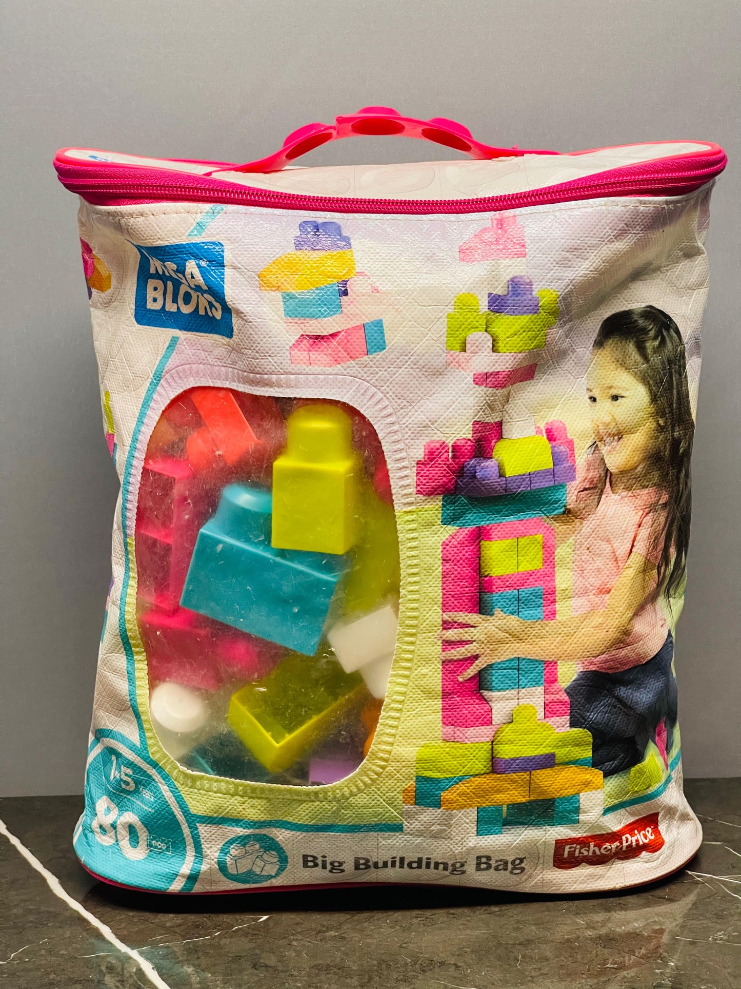 Fisher-Price Mega Blocks 80-Piece First Builders Building Bag Playset. (500 advance)