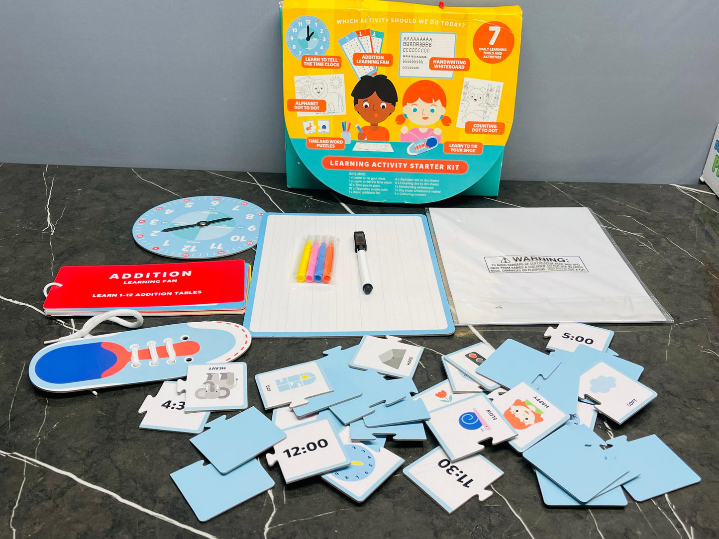 Anko - "Learning Activity Starter Kit". (1/20 puzzle pair missing) box damaged