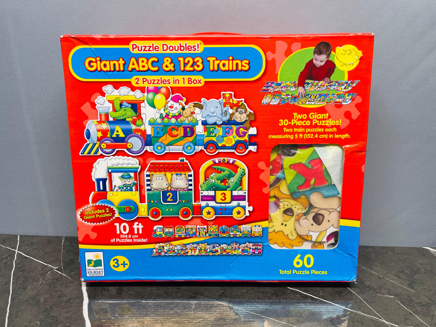 Puzzle Doubles! Giant ABC & 123 Trains.