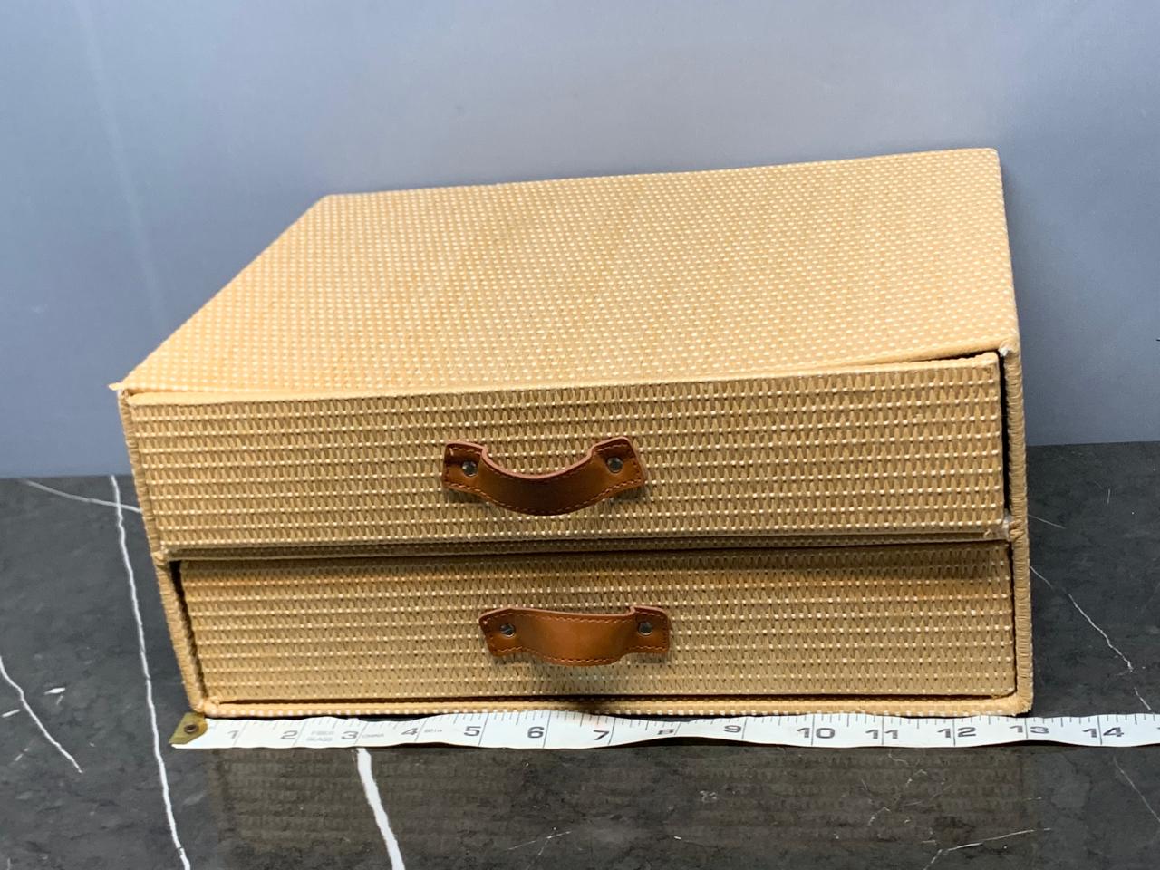 Decorative Two-Drawer Storage Box.