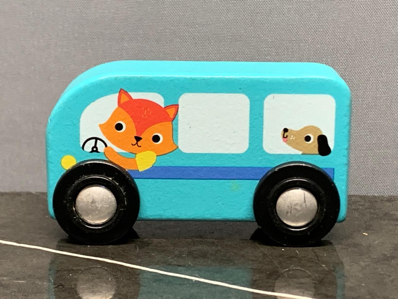 Anko - Wooden Animal Bus Toy.