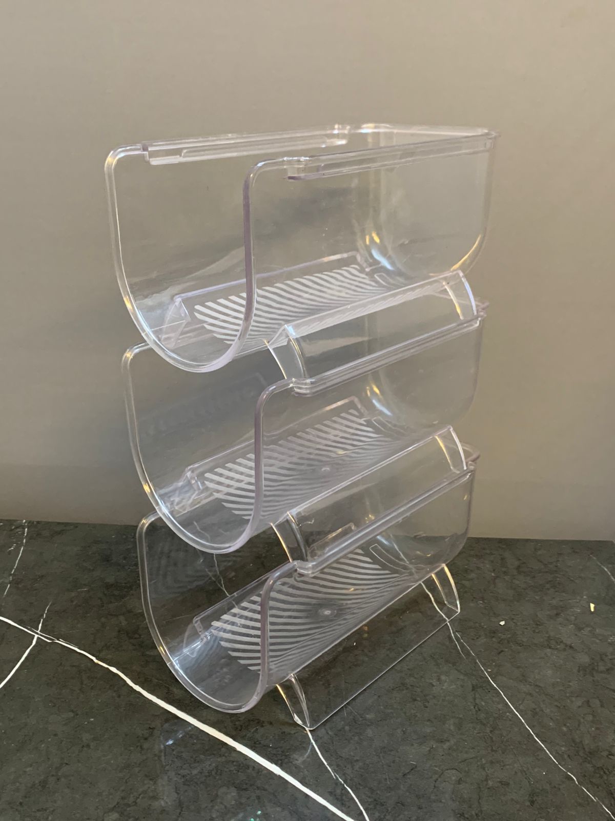 3pc Clear Acrylic Storage Rack
