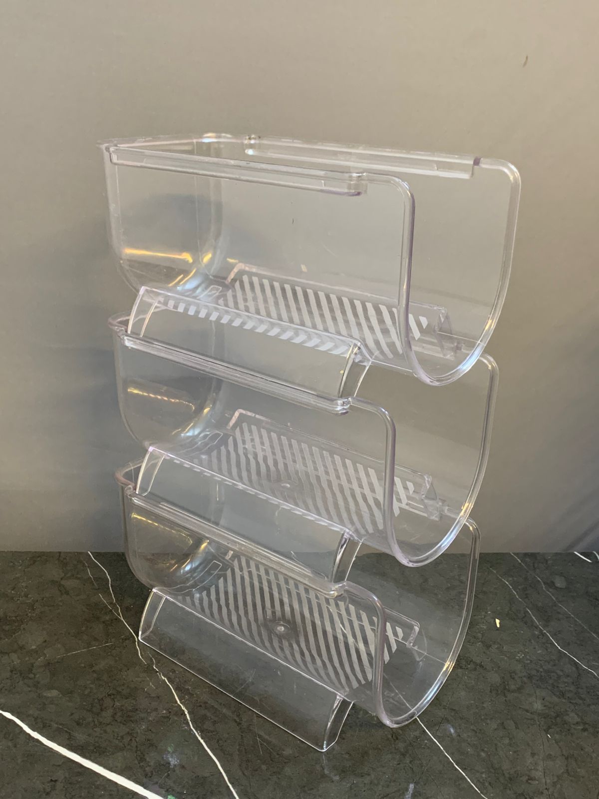 3pc Clear Acrylic Storage Rack