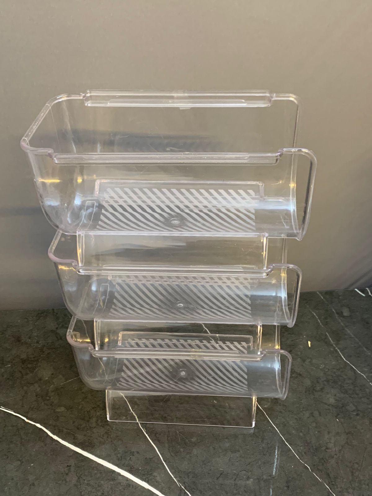 3pc Clear Acrylic Storage Rack