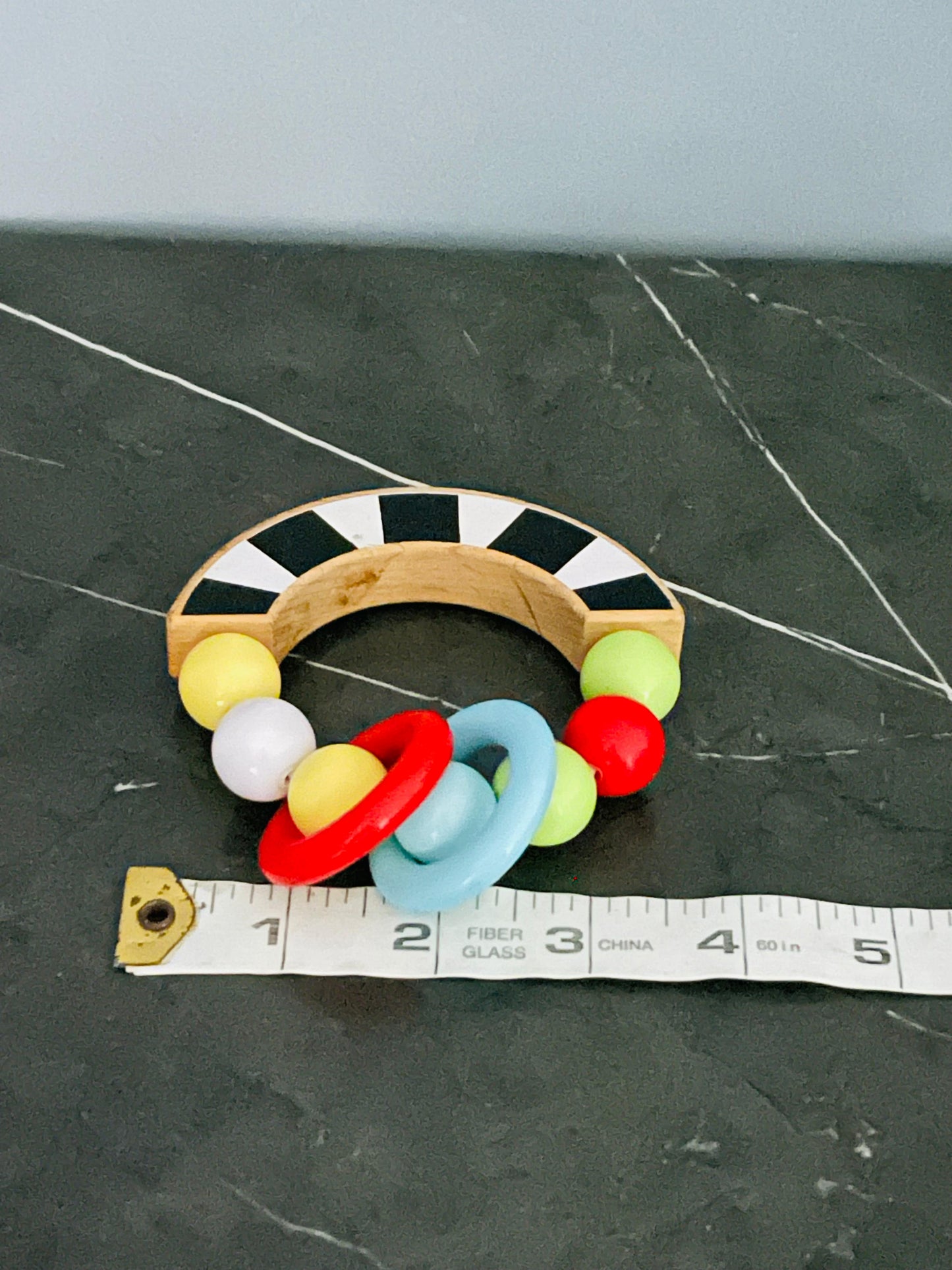 Early Learning Centre Wooden Bead Rattle. (9/10 condition)