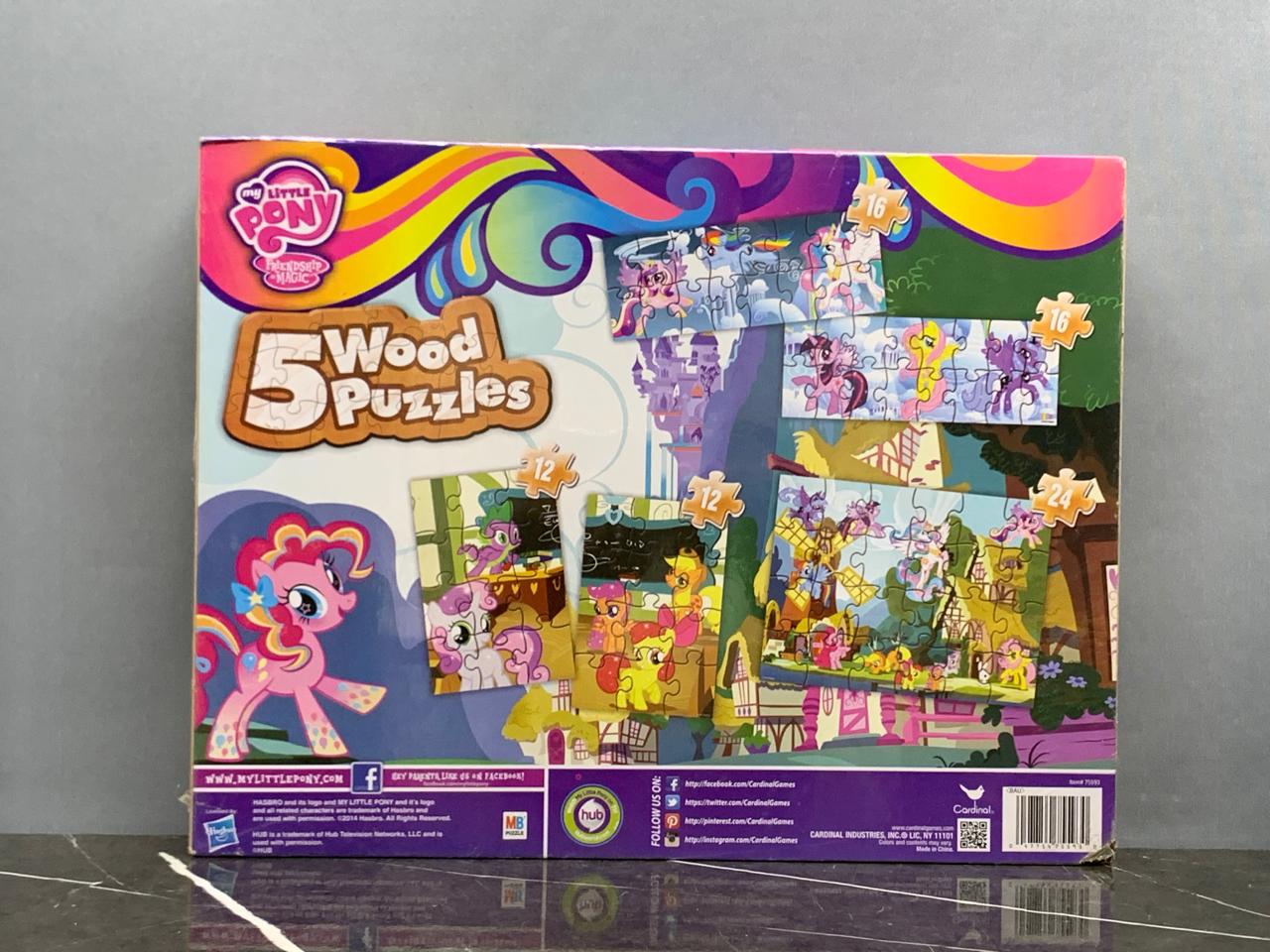 My Little Pony 5-Pack Wooden Puzzles. (New)
