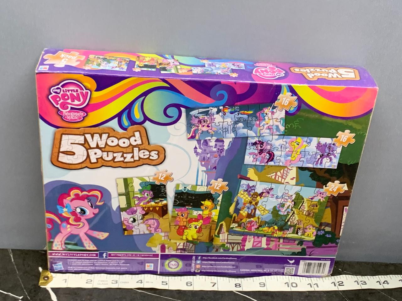 My Little Pony 5-Pack Wooden Puzzles. (New)