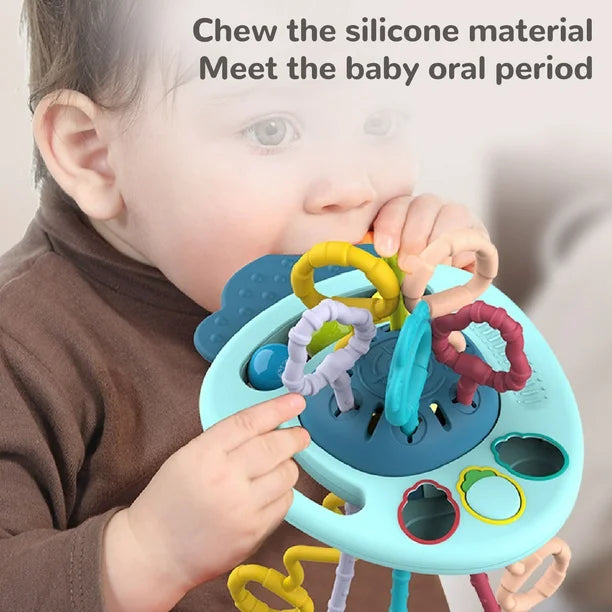 Pull String, Sensory Baby Activity Toy.