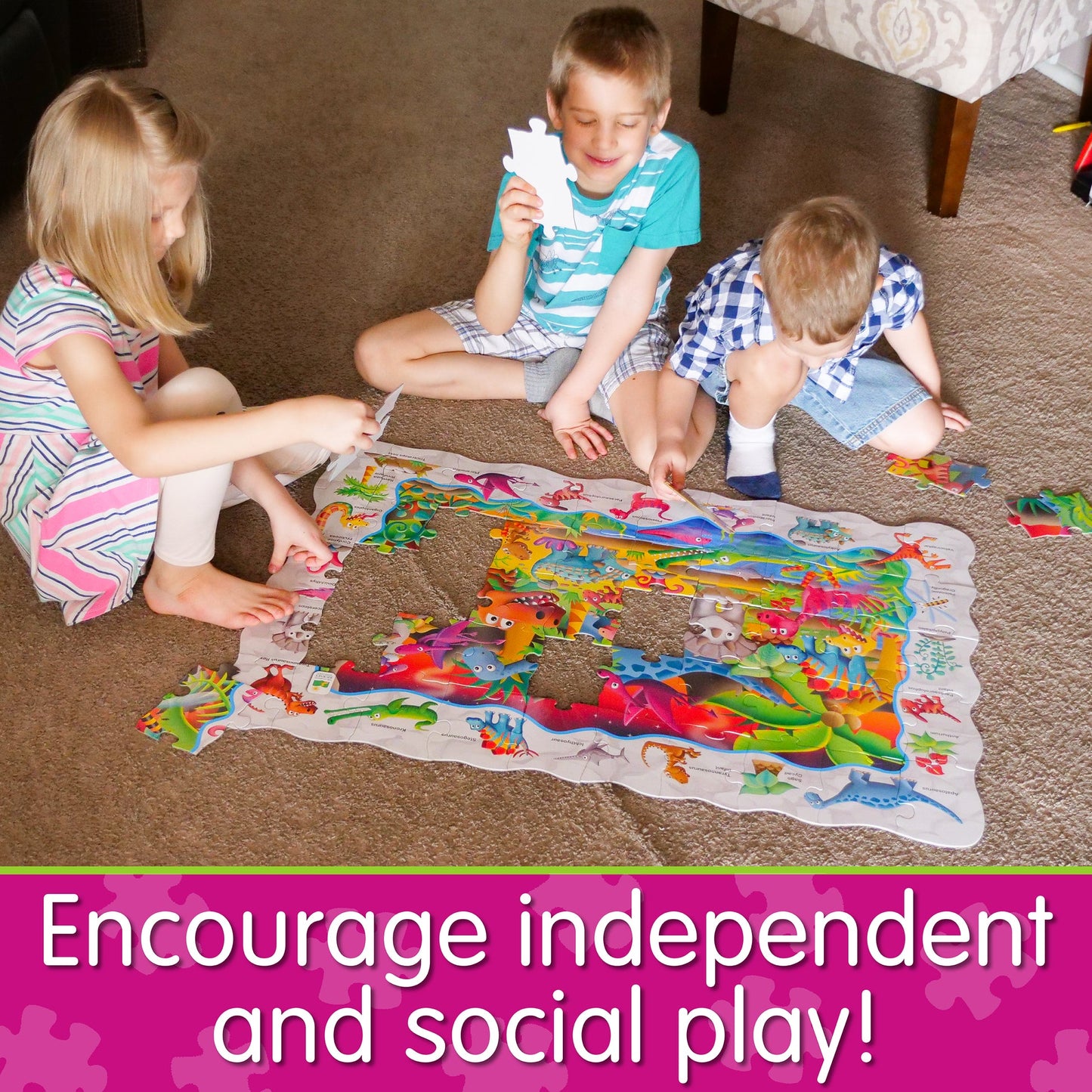 The Learning Journey Puzzle Doubles Find It - Dinosaurs Floor Puzzle.