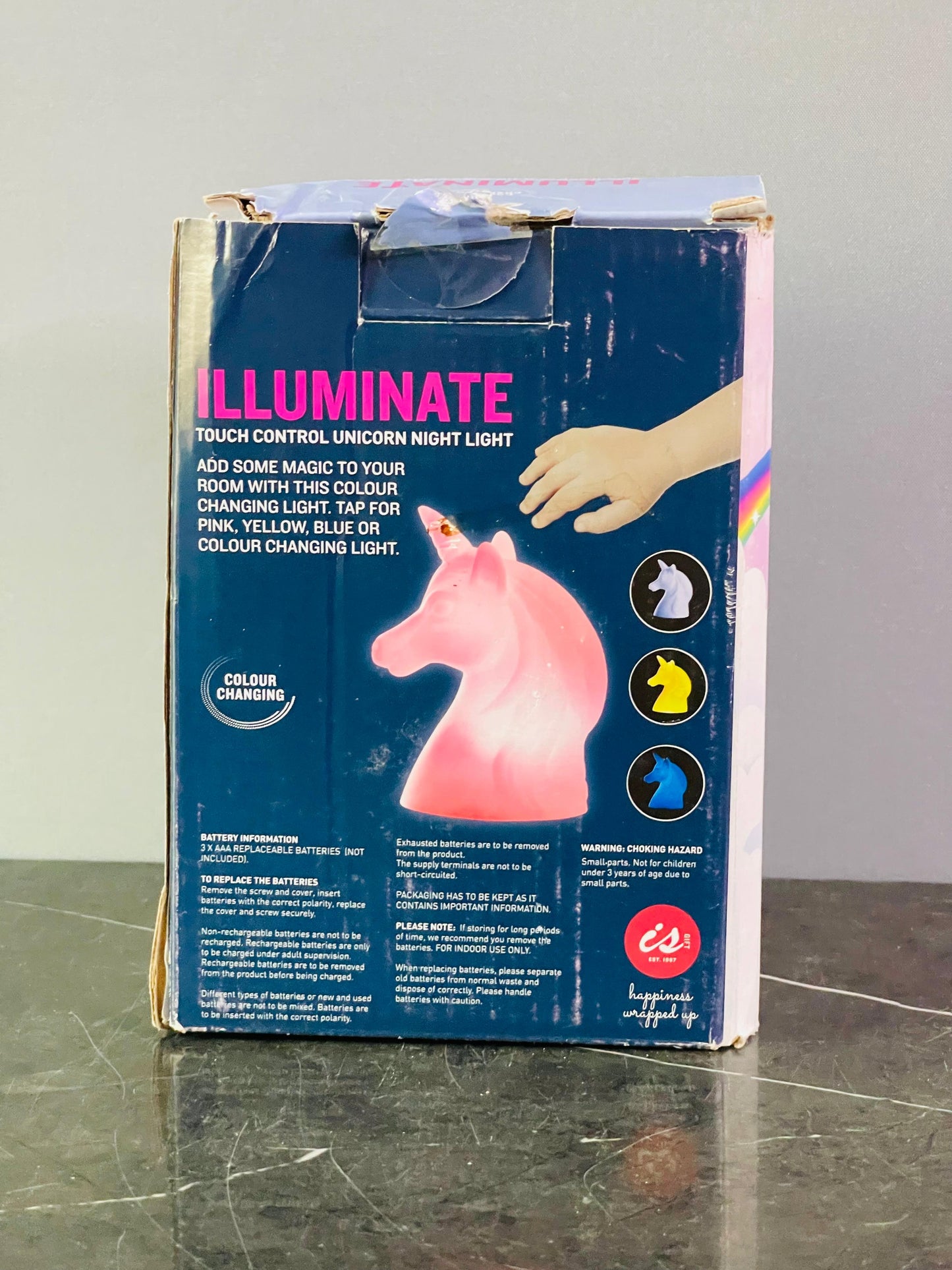 Illuminate Touch Control Unicorn Night Light. SKU:BXL-002 (new)