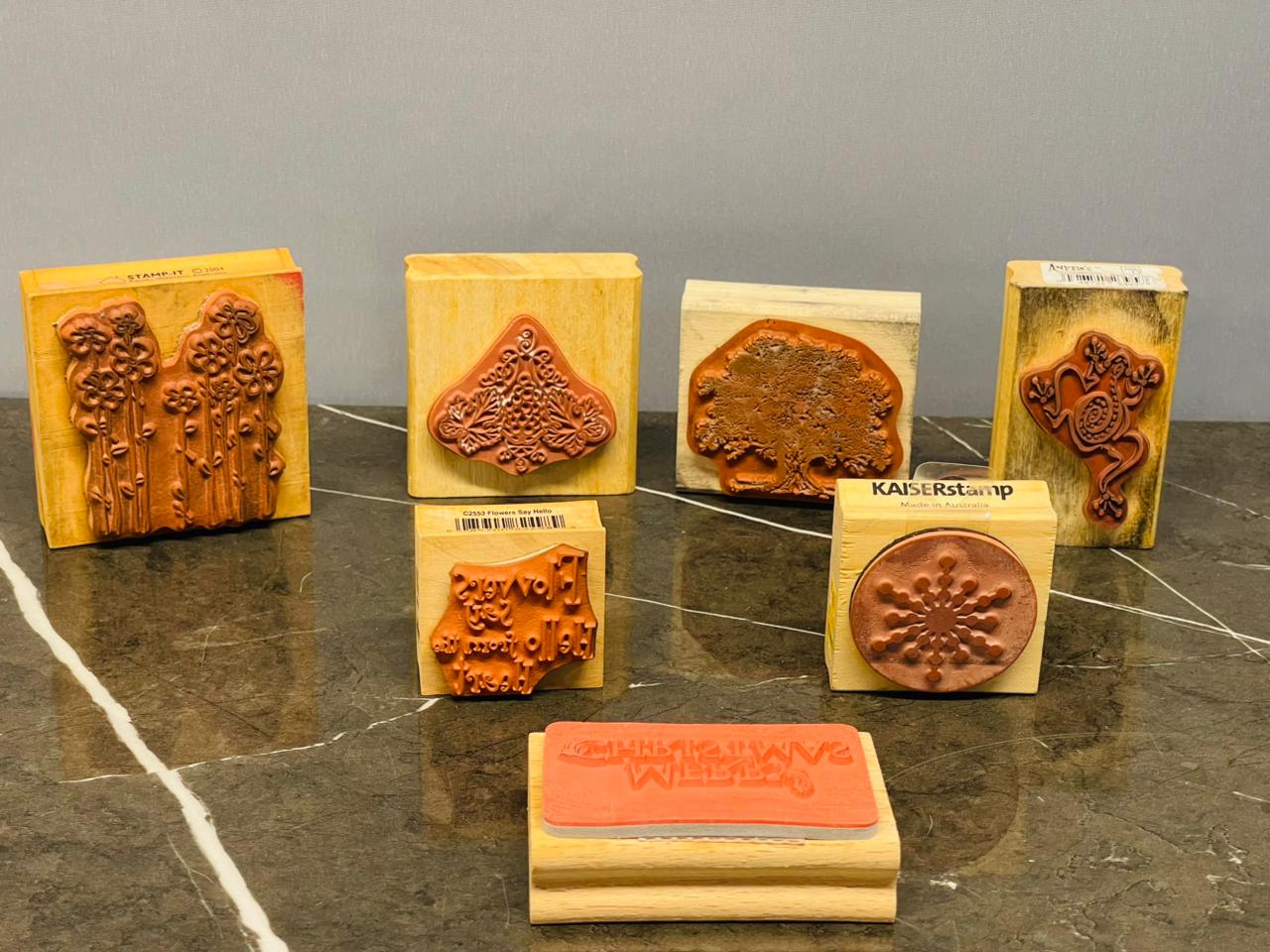 Wooden Rubber Stamp Collection