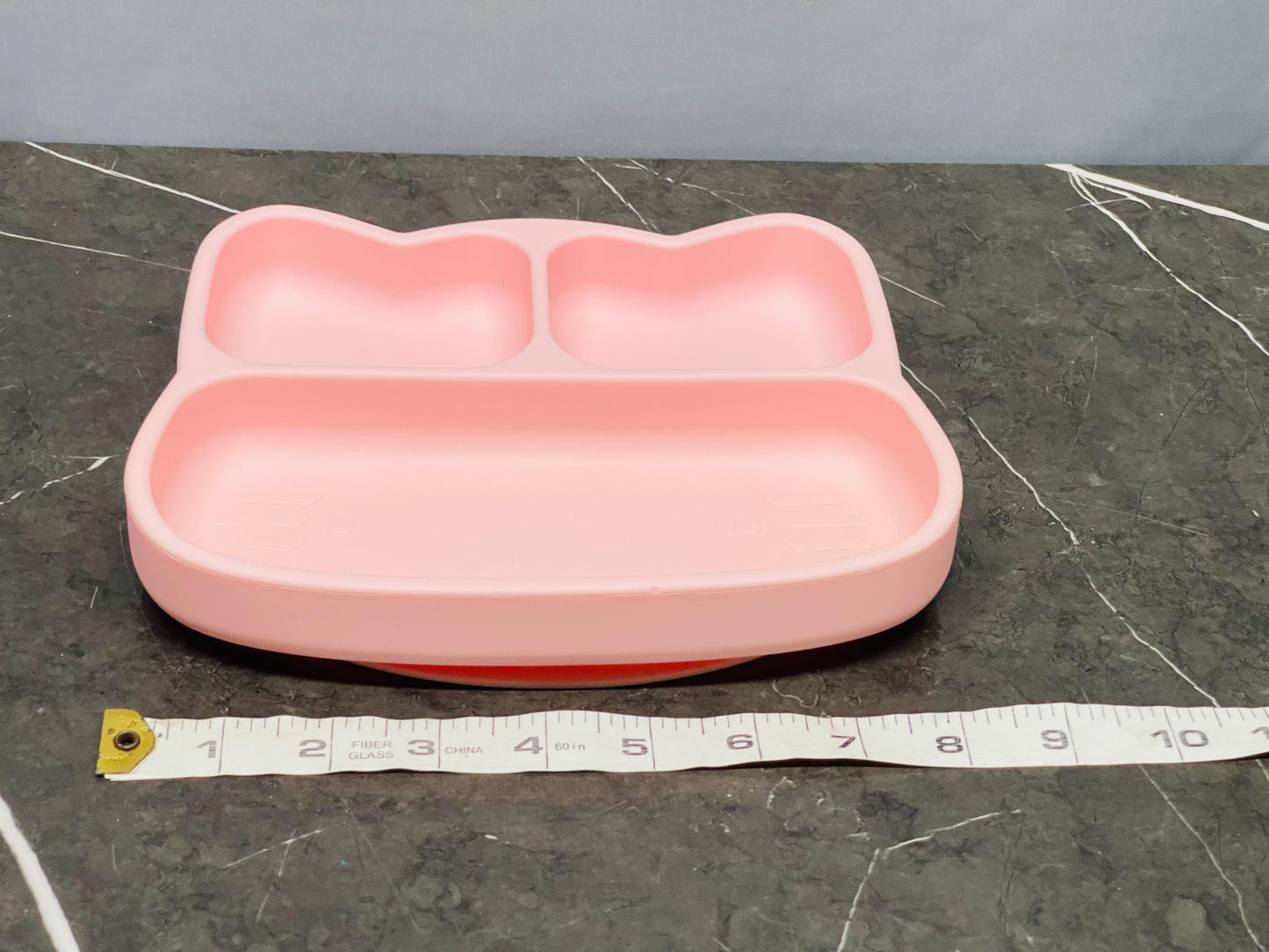 We Might Be Tiny Cat Stickie Plate- Powder Pink.