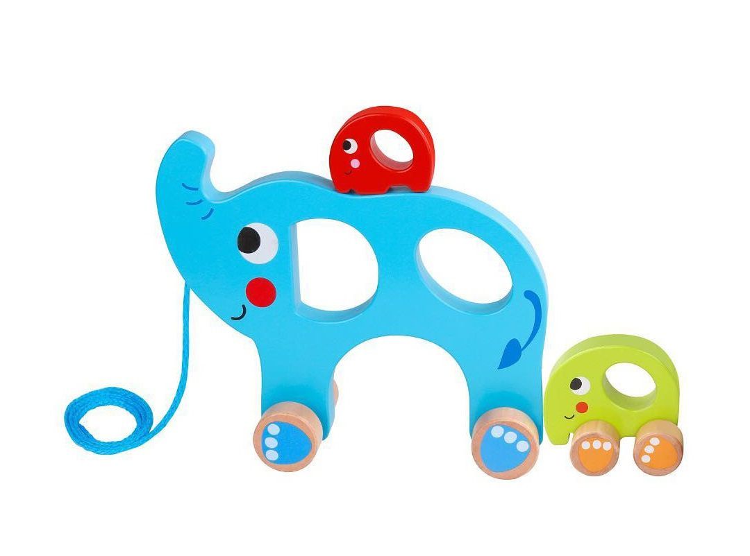 Tooky Toy Pull Along Elephant Family. (new)(Rs 400 advance)