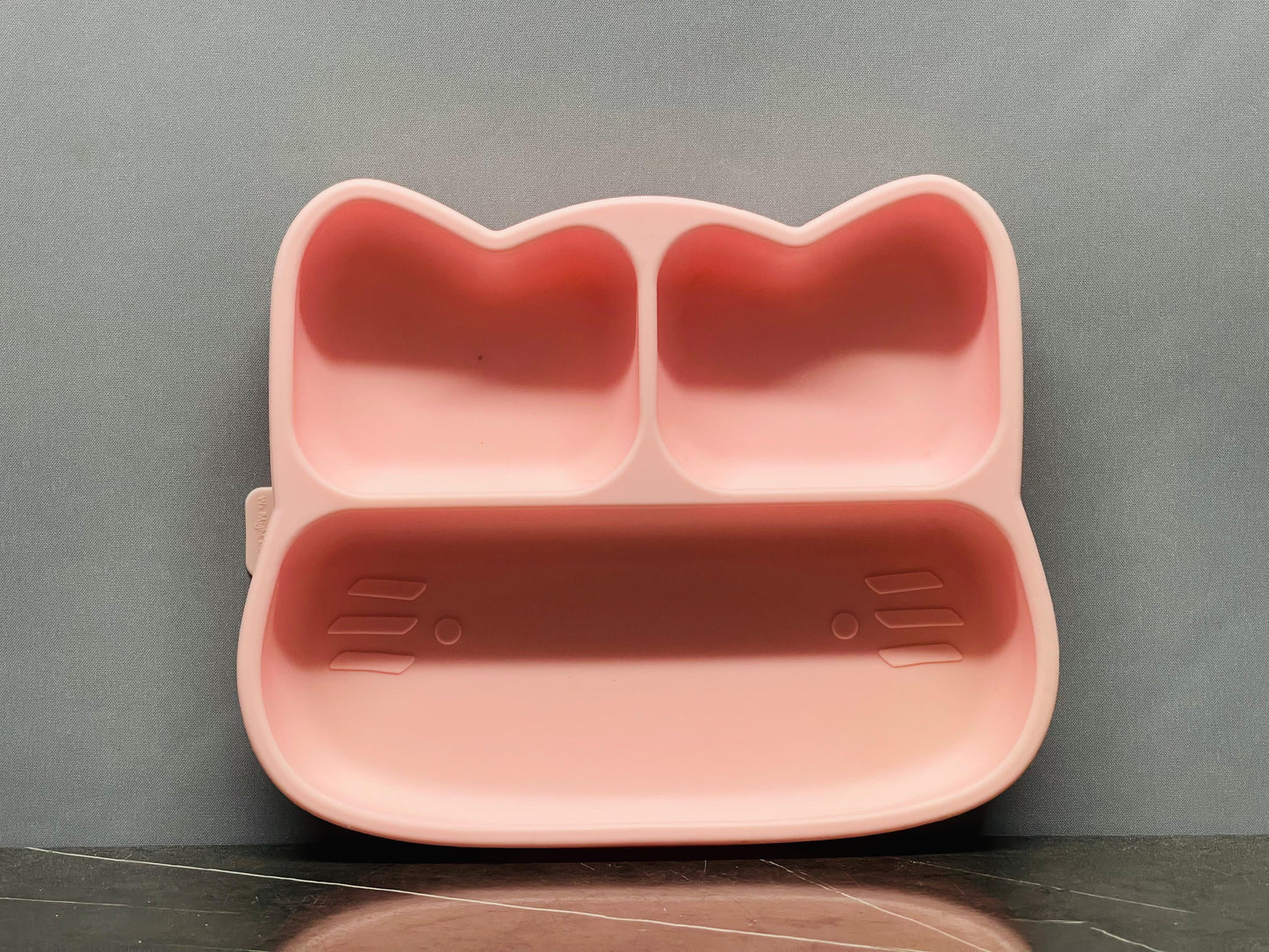 We Might Be Tiny Cat Stickie Plate- Powder Pink.