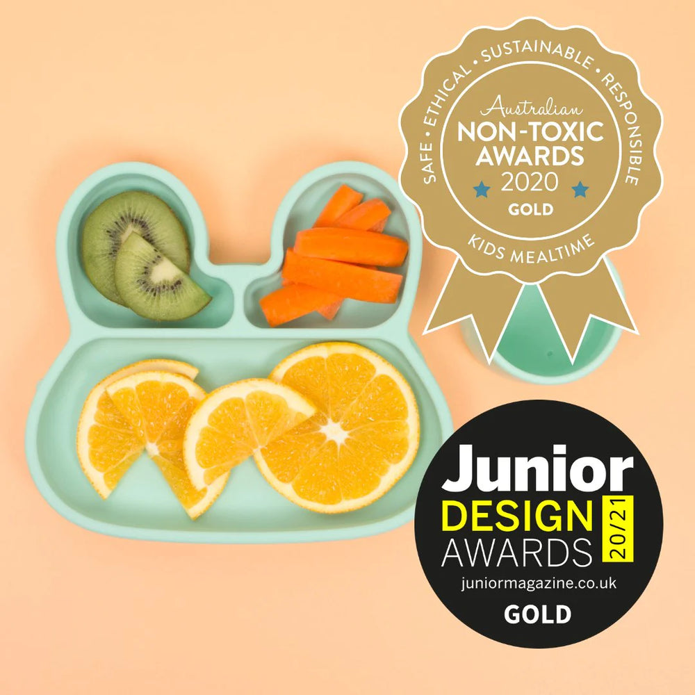 We Might Be Tiny Bunny Stickie Plate - Mint.