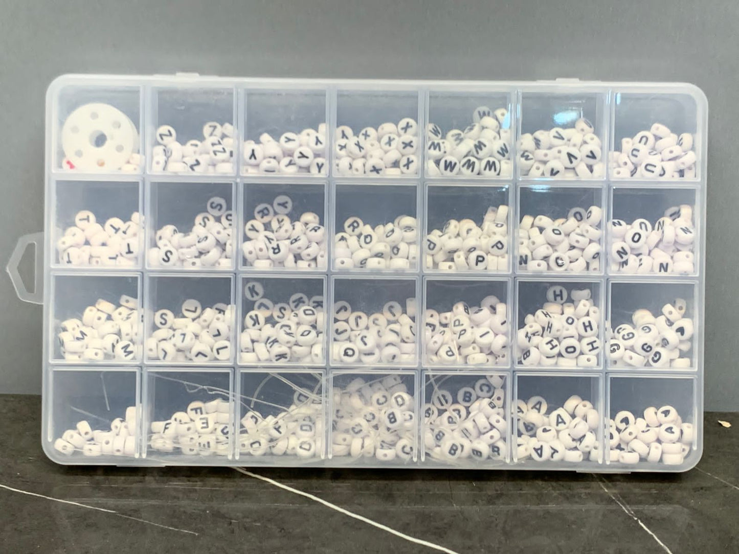 Acrylic Letter Beads with Case.