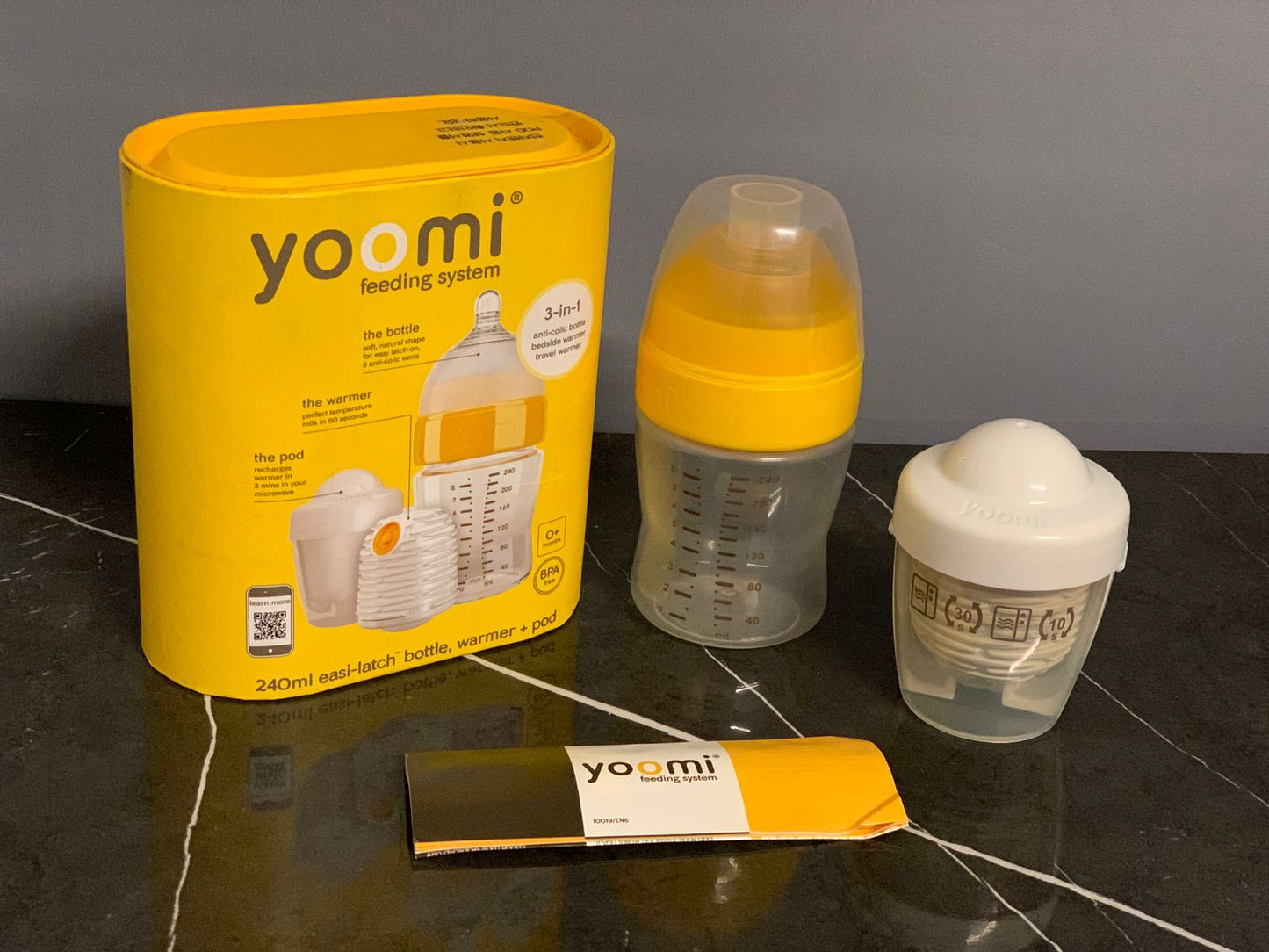Yoomi 8oz Warmer Slow Flow Teat Pod Feeding Bottle