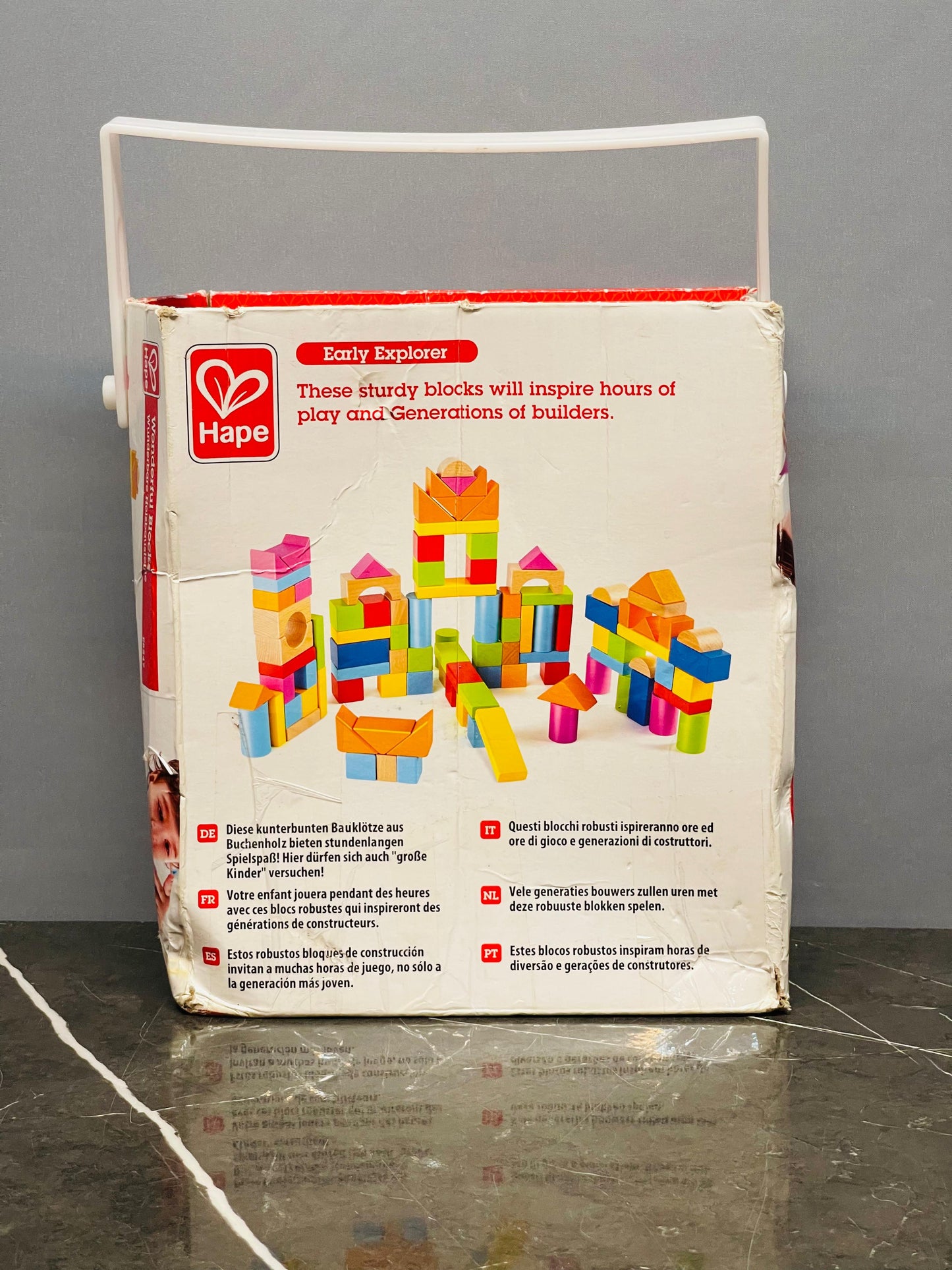 Hape Colourful Wooden Blocks (60 pieces.)
