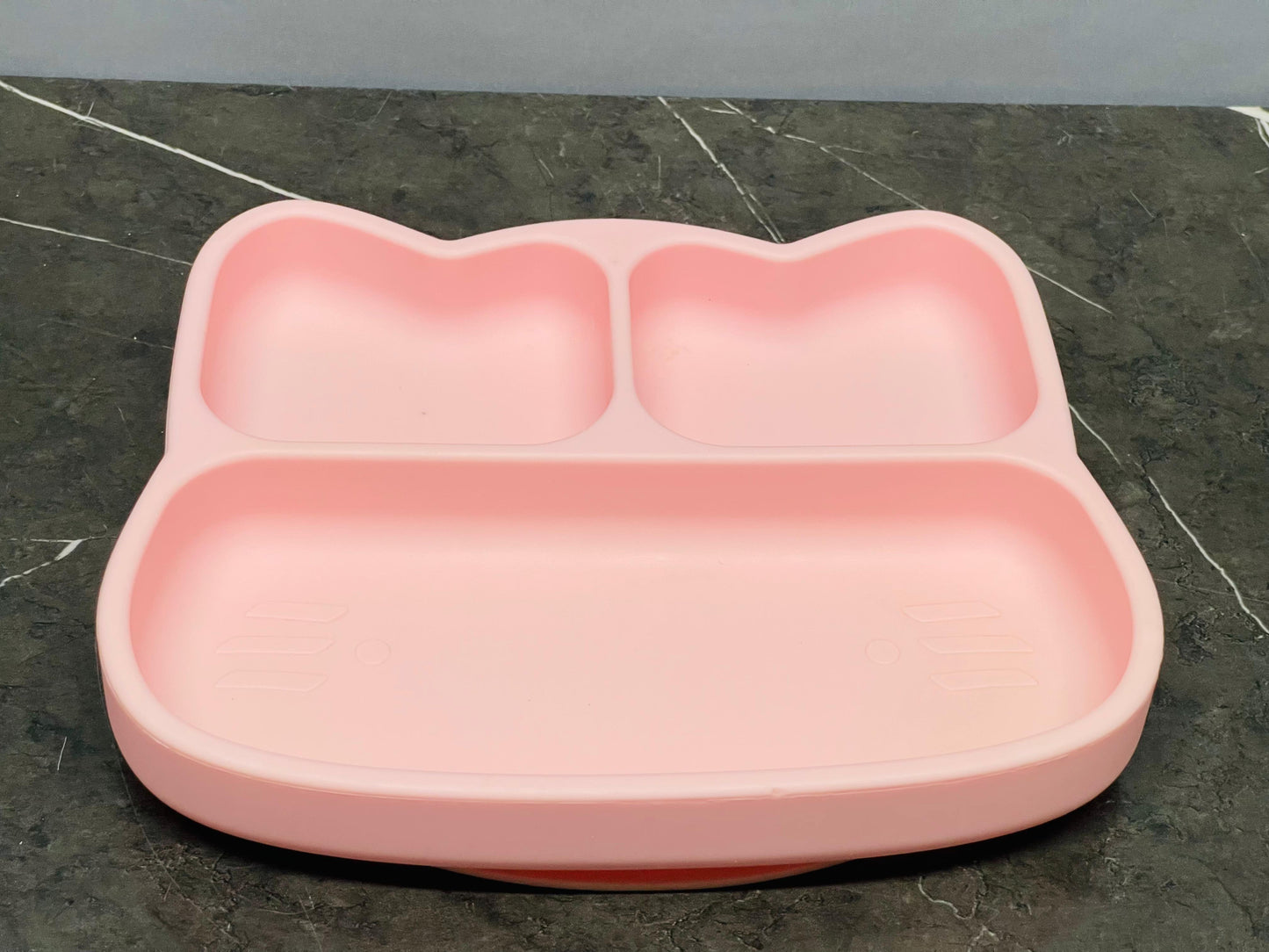 We Might Be Tiny Cat Stickie Plate- Powder Pink.
