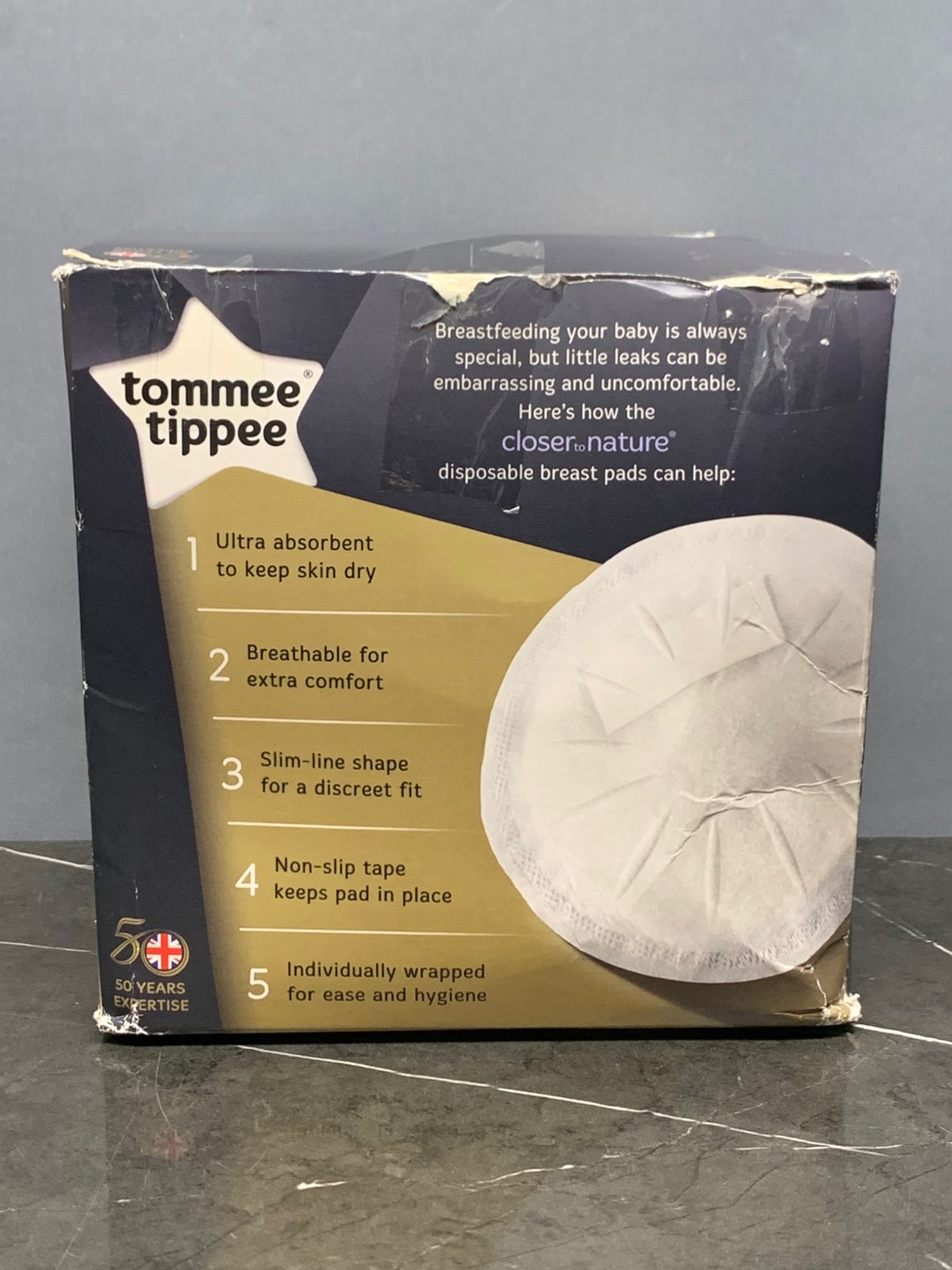 Tommee Tippee Closer to Nature Disposable Breast Pads, 50 Pads.