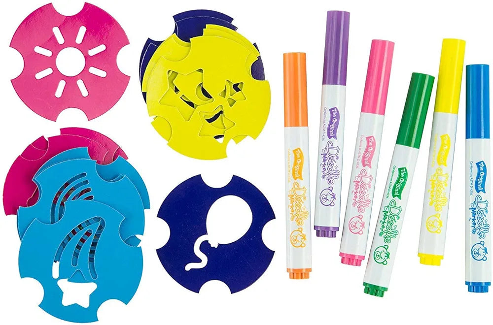 Doodle Bear The Original Washable Marker Set with Stencils.