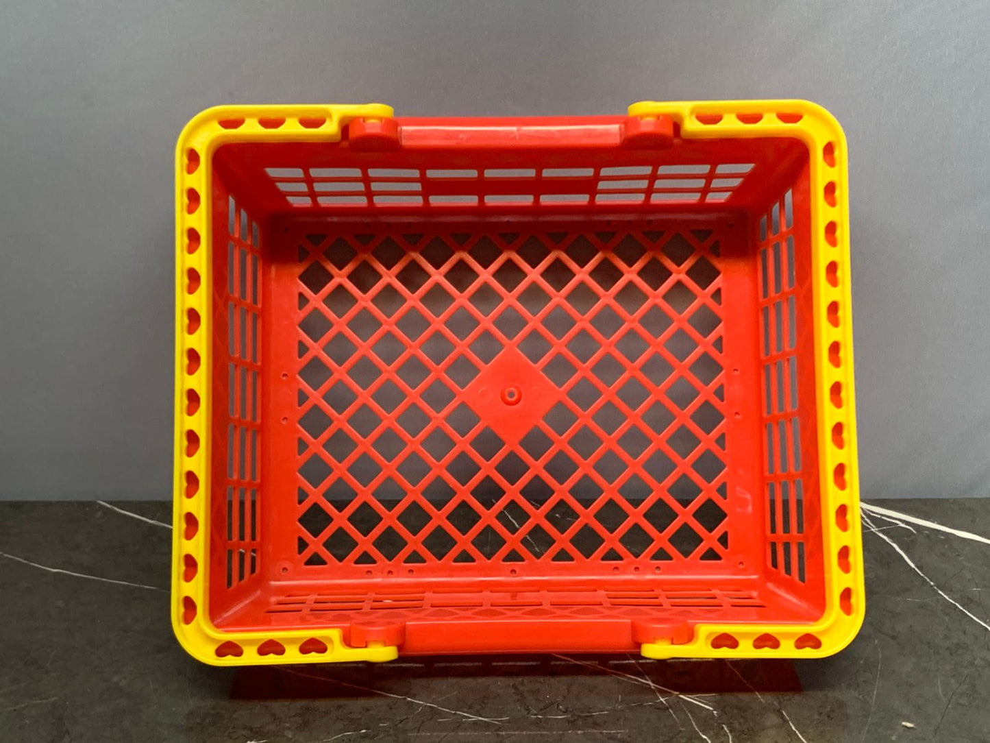 Red Plastic Basket.
