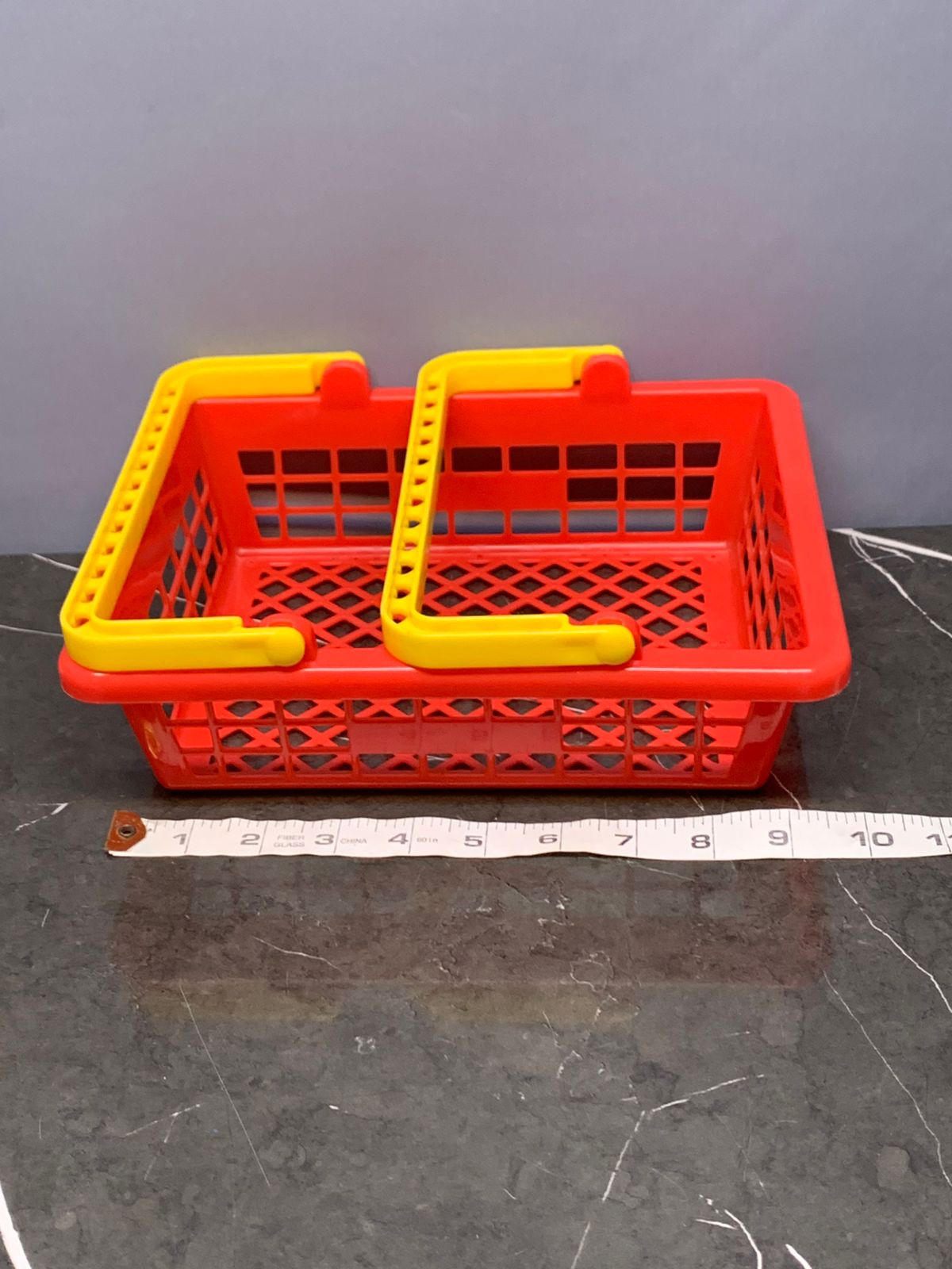 Red Plastic Basket.
