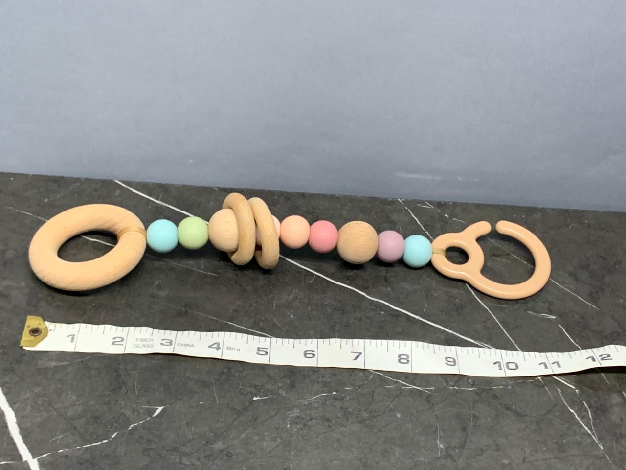 Wooden Baby Rattle And Teether.